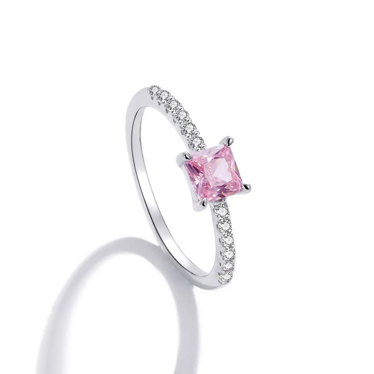 Pandora Style Square Sparkle Halo Ring - BSR191