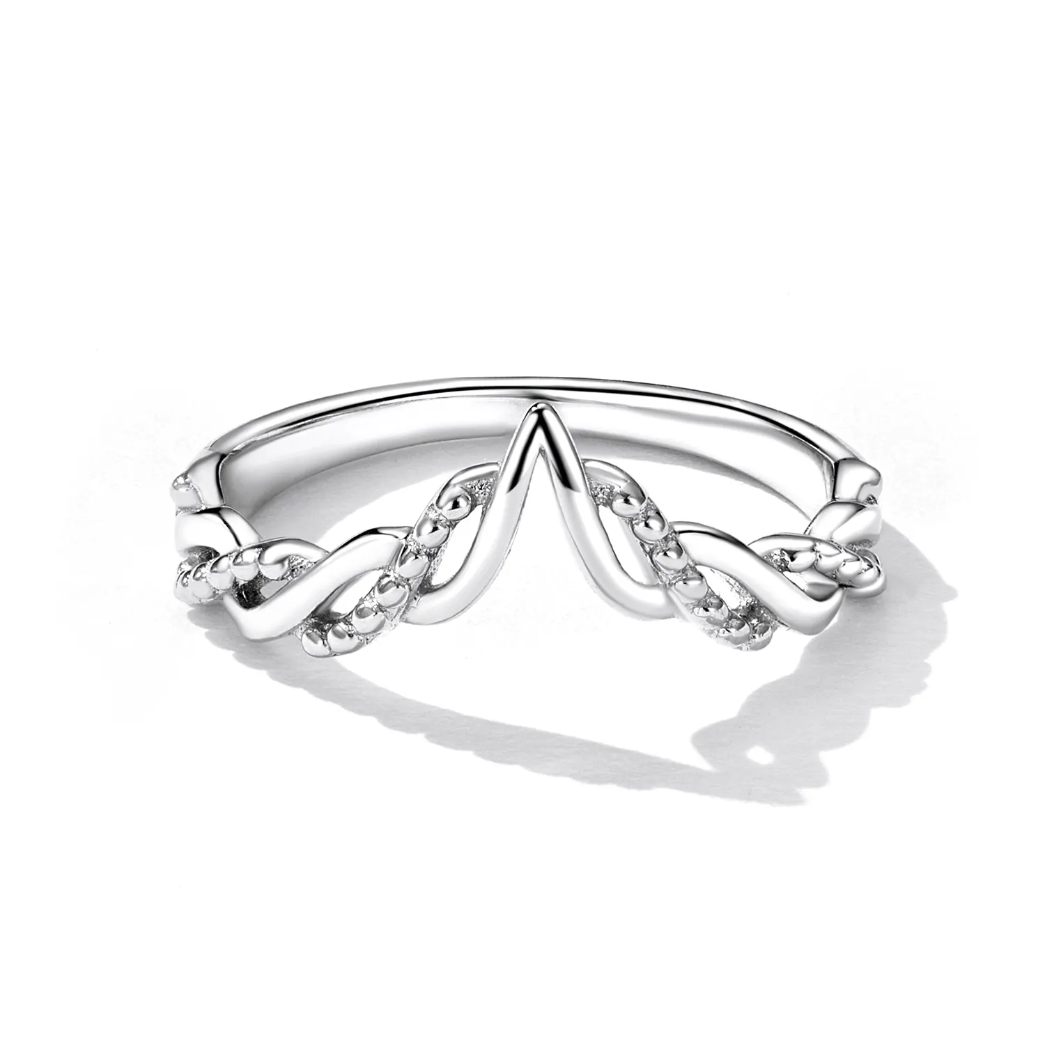 Pandora Style Tiara Wishbone Ring - BSR258