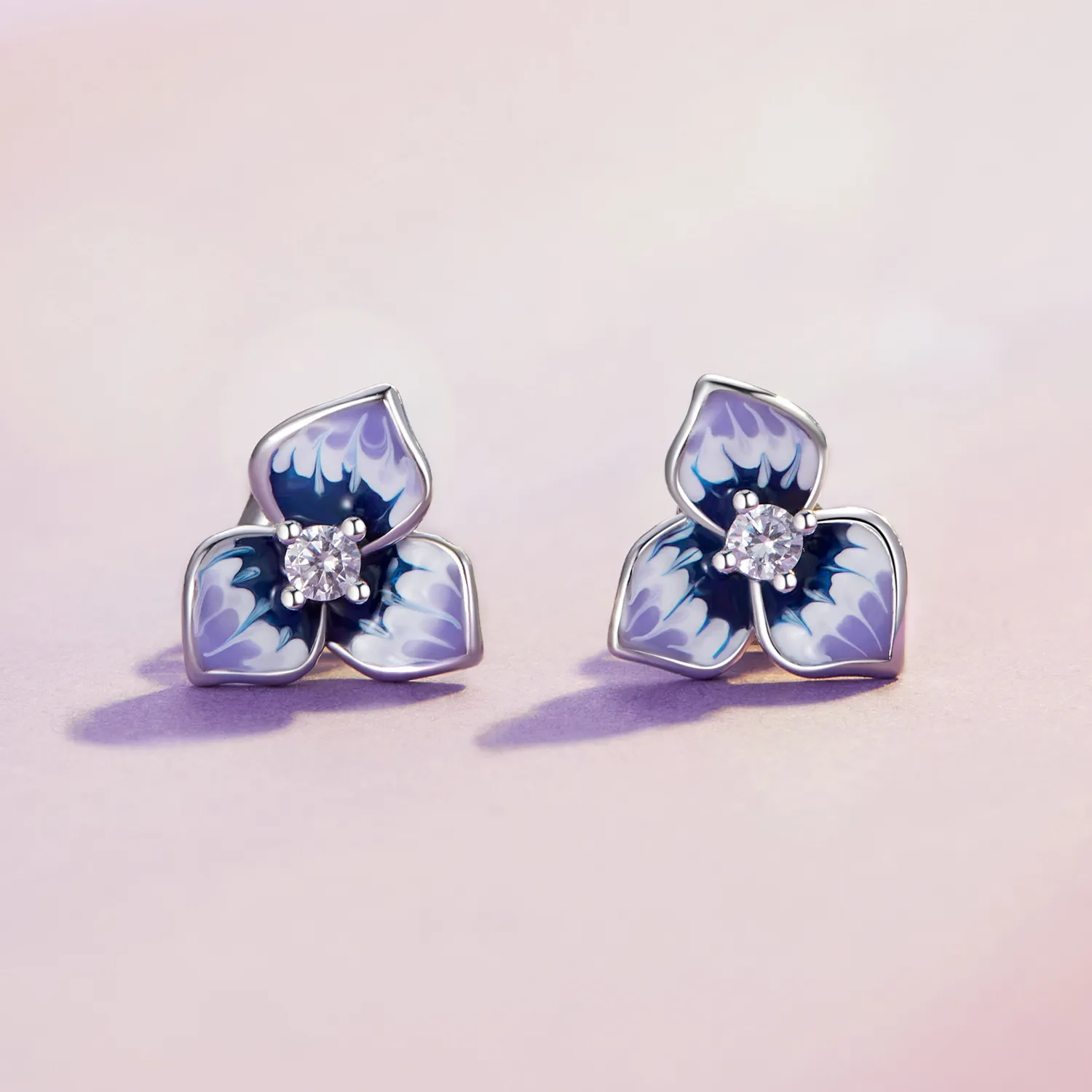 Pandora-style Pansy Earrings - BSE860