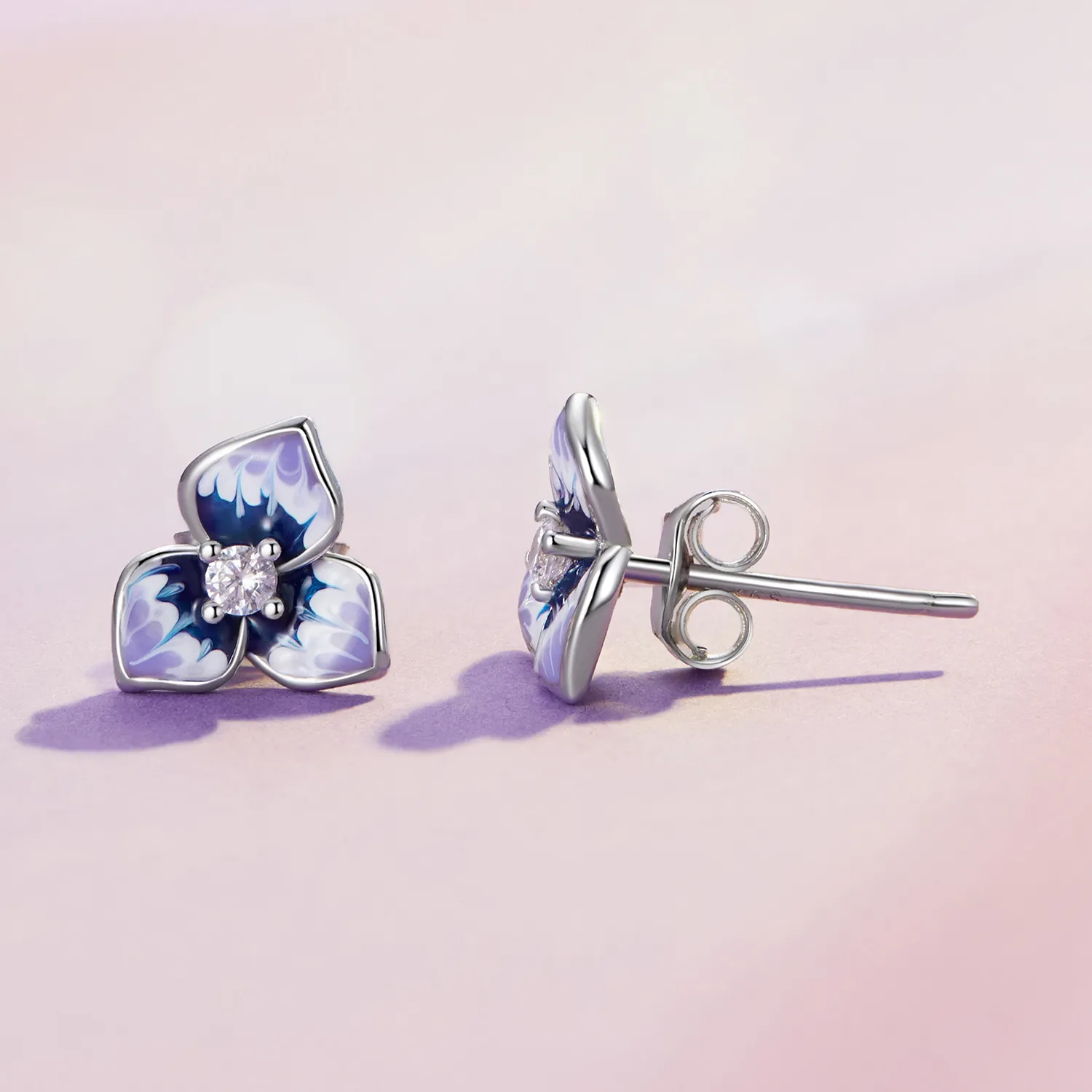 Pandora-style Pansy Earrings - BSE860