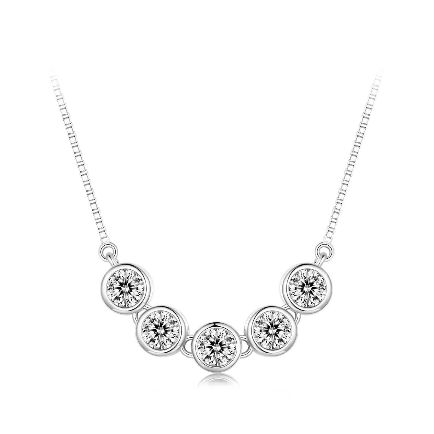 Pandora Style 0.3Ct Moissanite Necklace (One Certificate) - MSN022