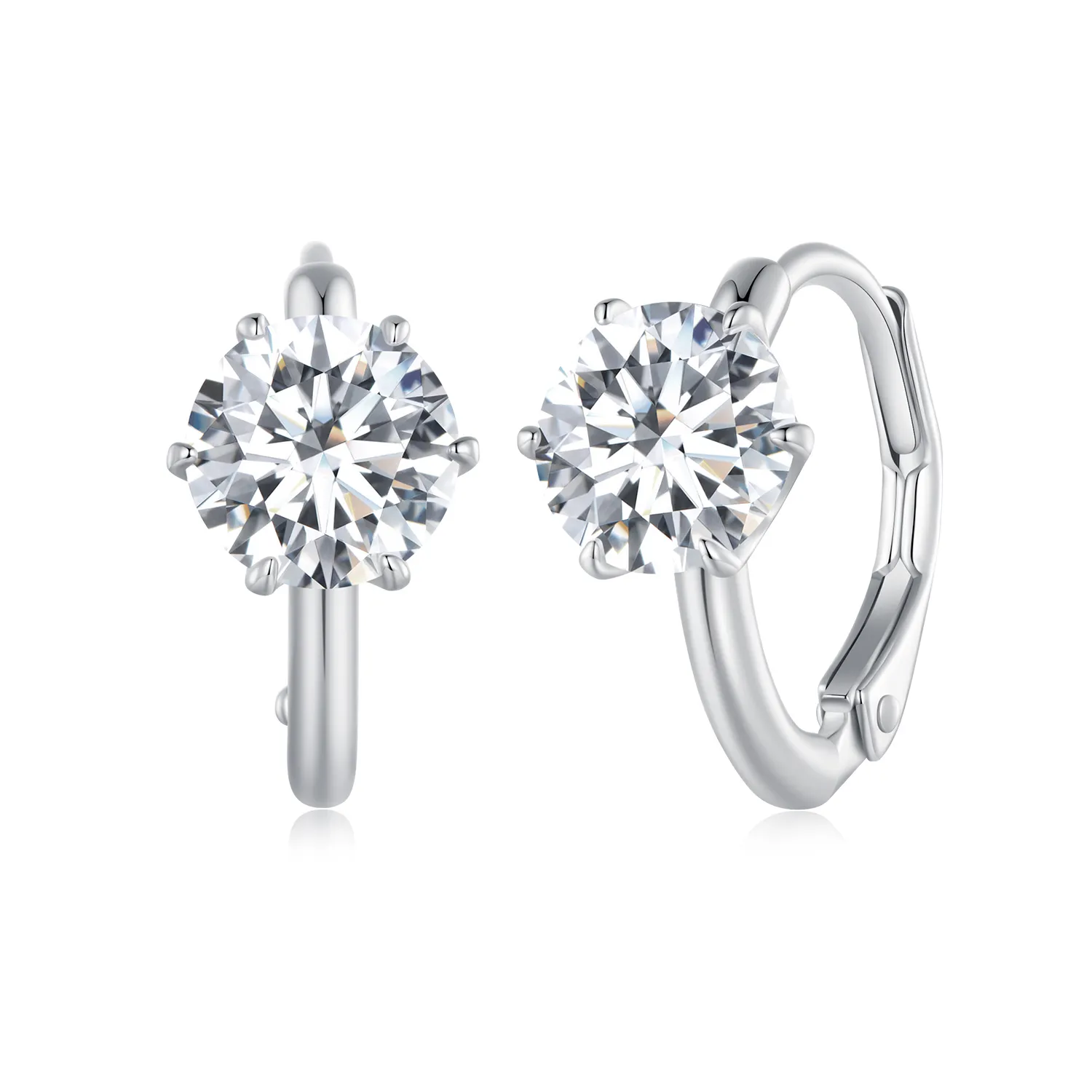 Pandora Style 1Ct Moissanite Hoop Earrings - MSE037