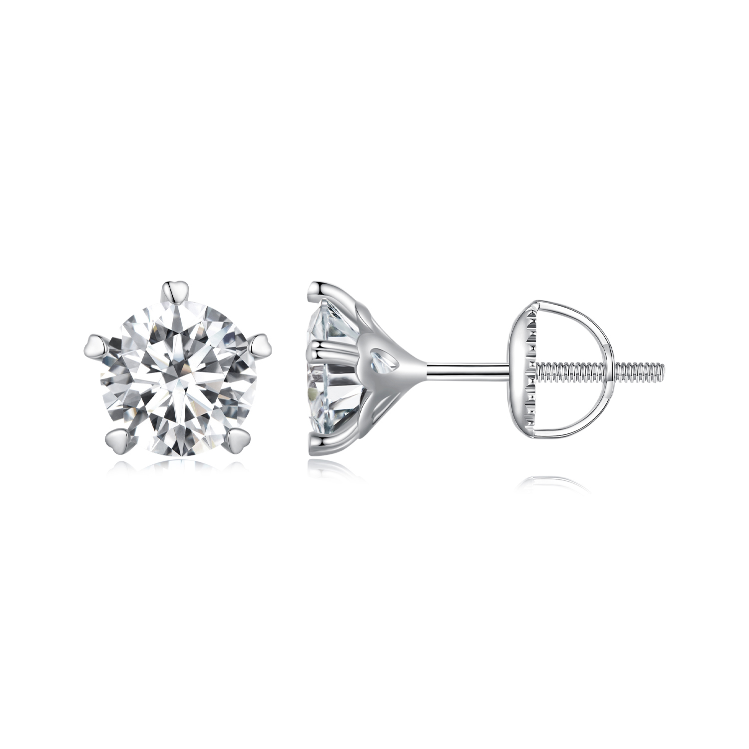 pandora style 1ct moissanite studs earrings mse024 l