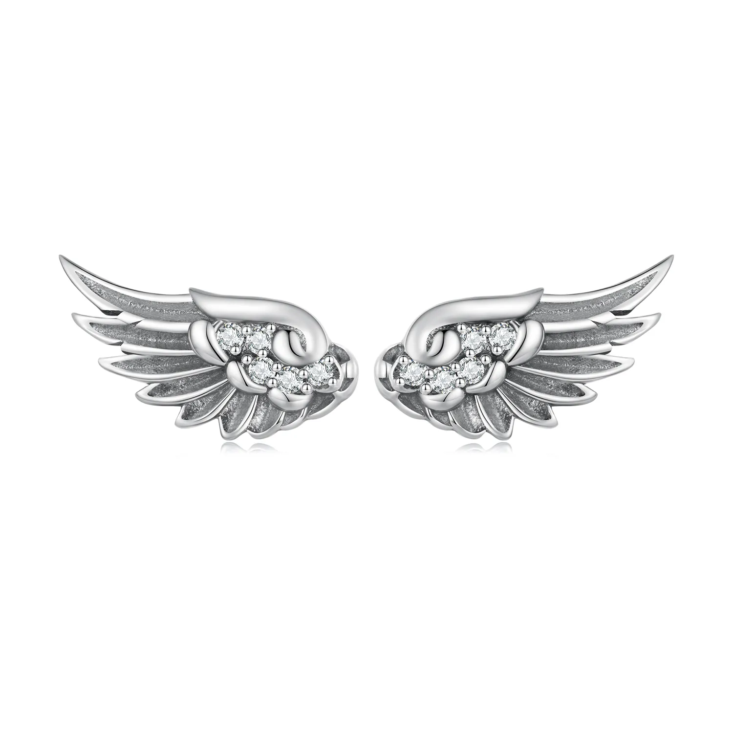 Pandora Style Angel Wings Studs Earrings - SCE1579