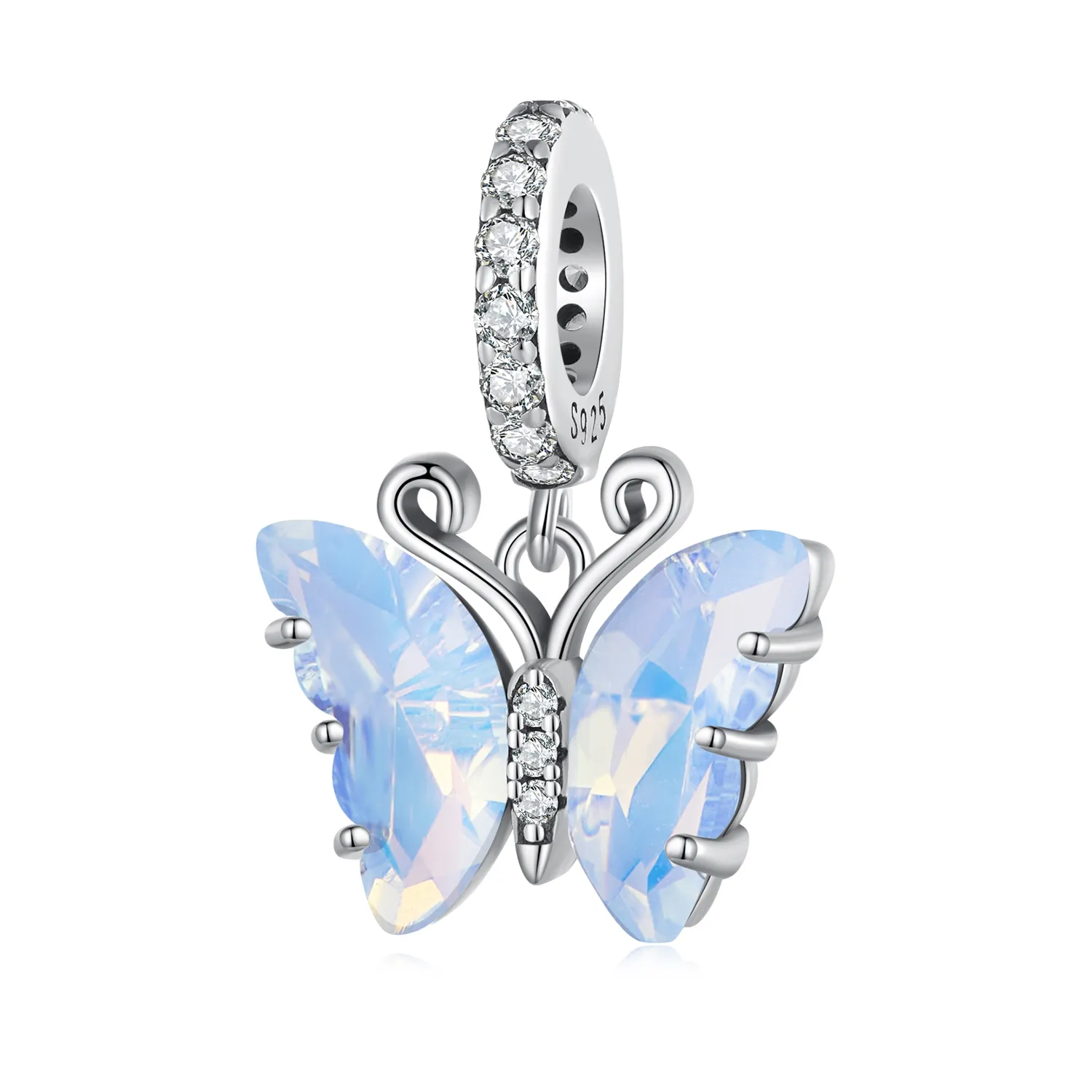 Pandora Style Blue Aurora Butterfly Dangle - SCC2305