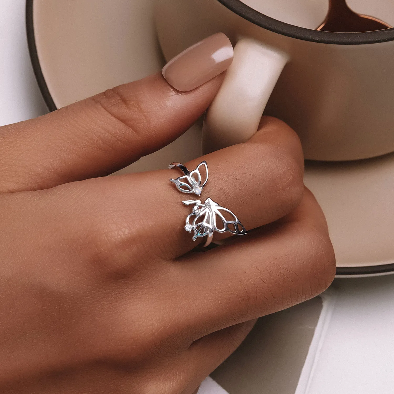 Pandora Style Butterfly Elf Ring - BSR484-E