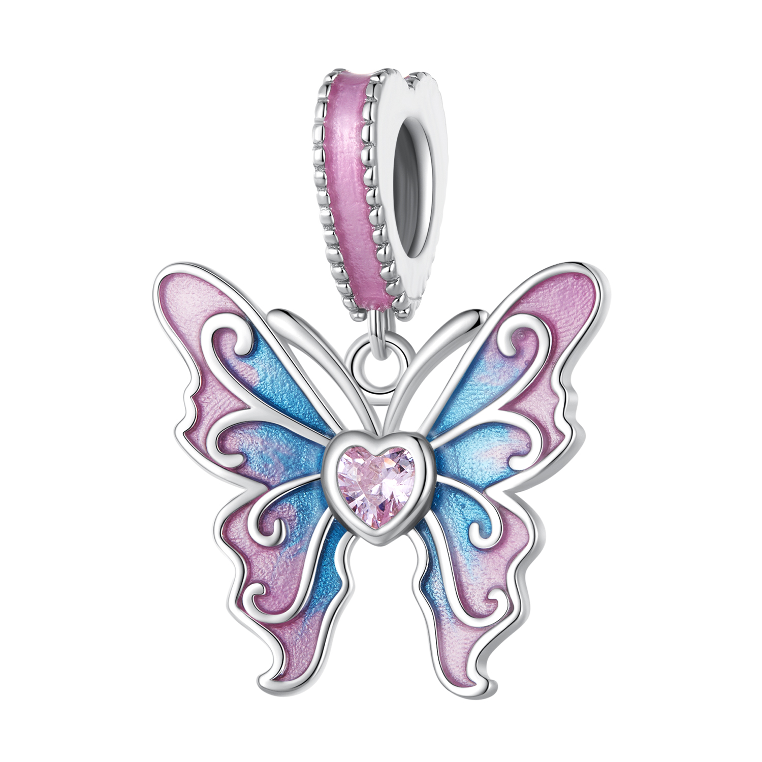 pandora style butterfly fairy dangle scc2472