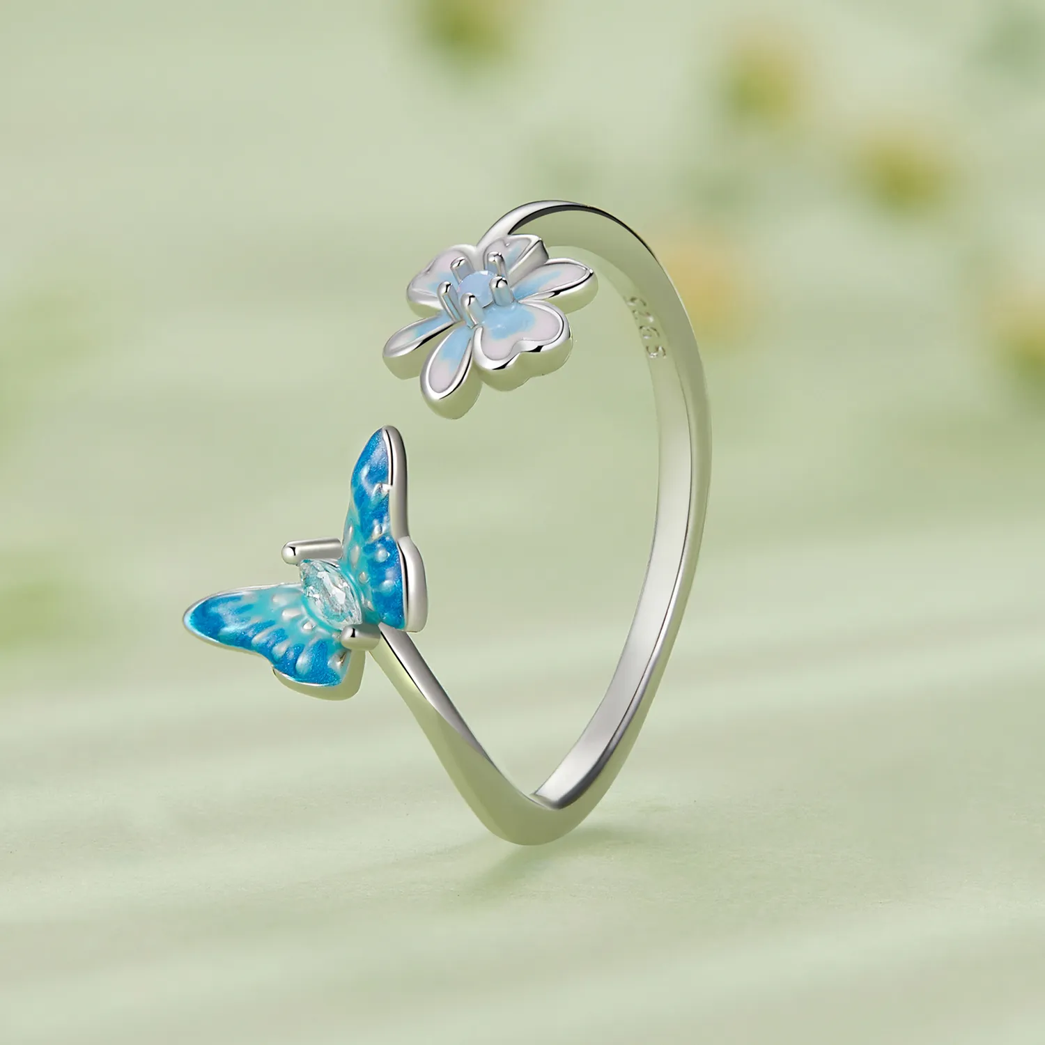 Pandora Style Butterfly Open Ring - SCR911