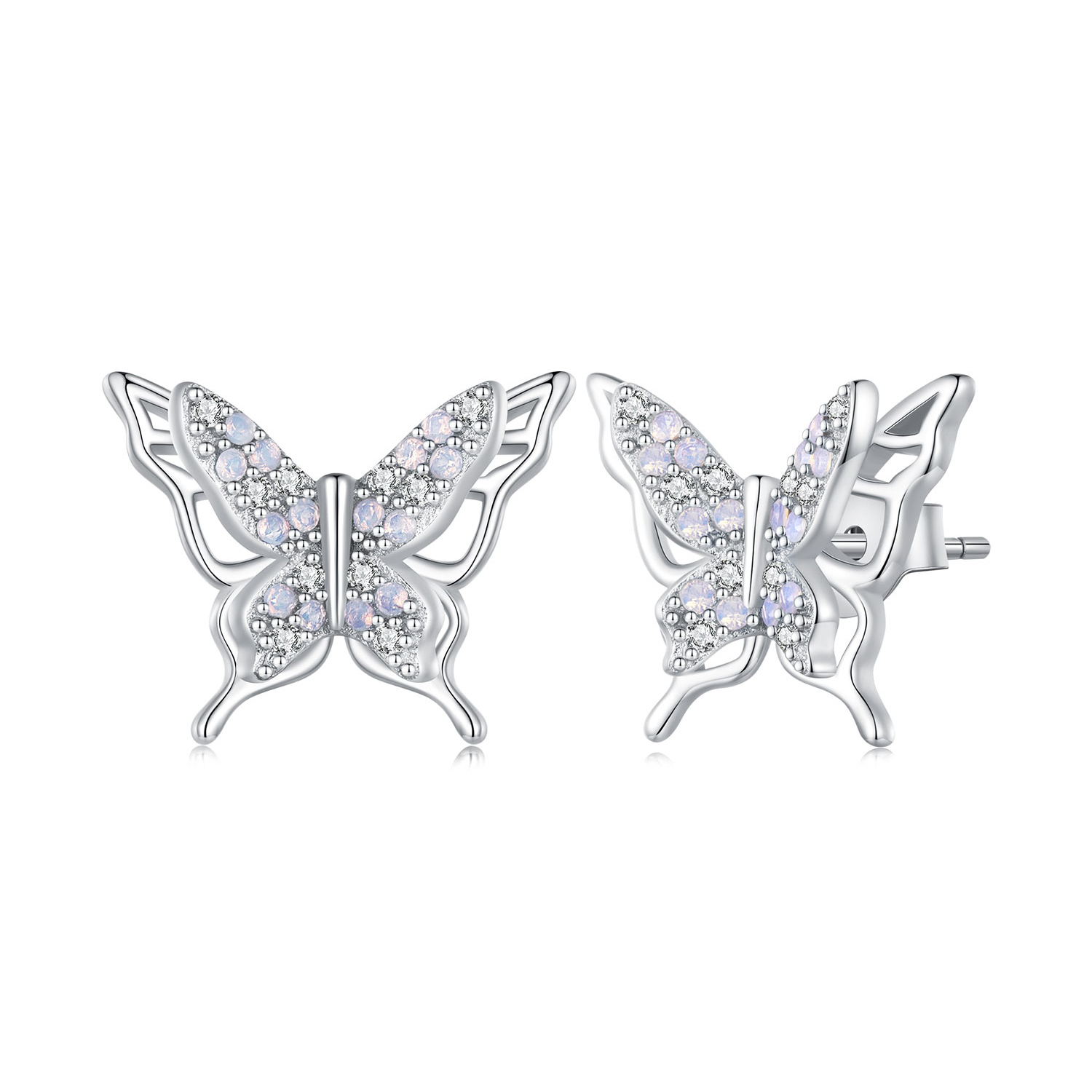 pandora style butterfly studs earrings bse910