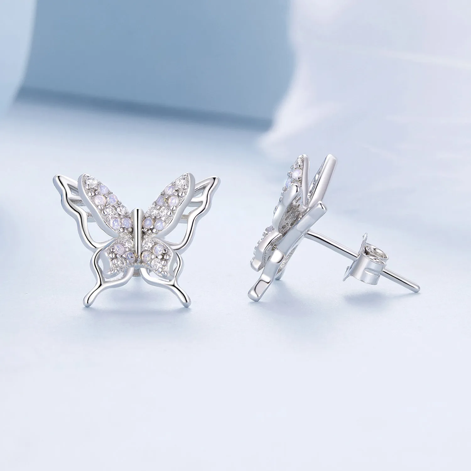 Pandora Style Butterfly Studs Earrings - BSE910