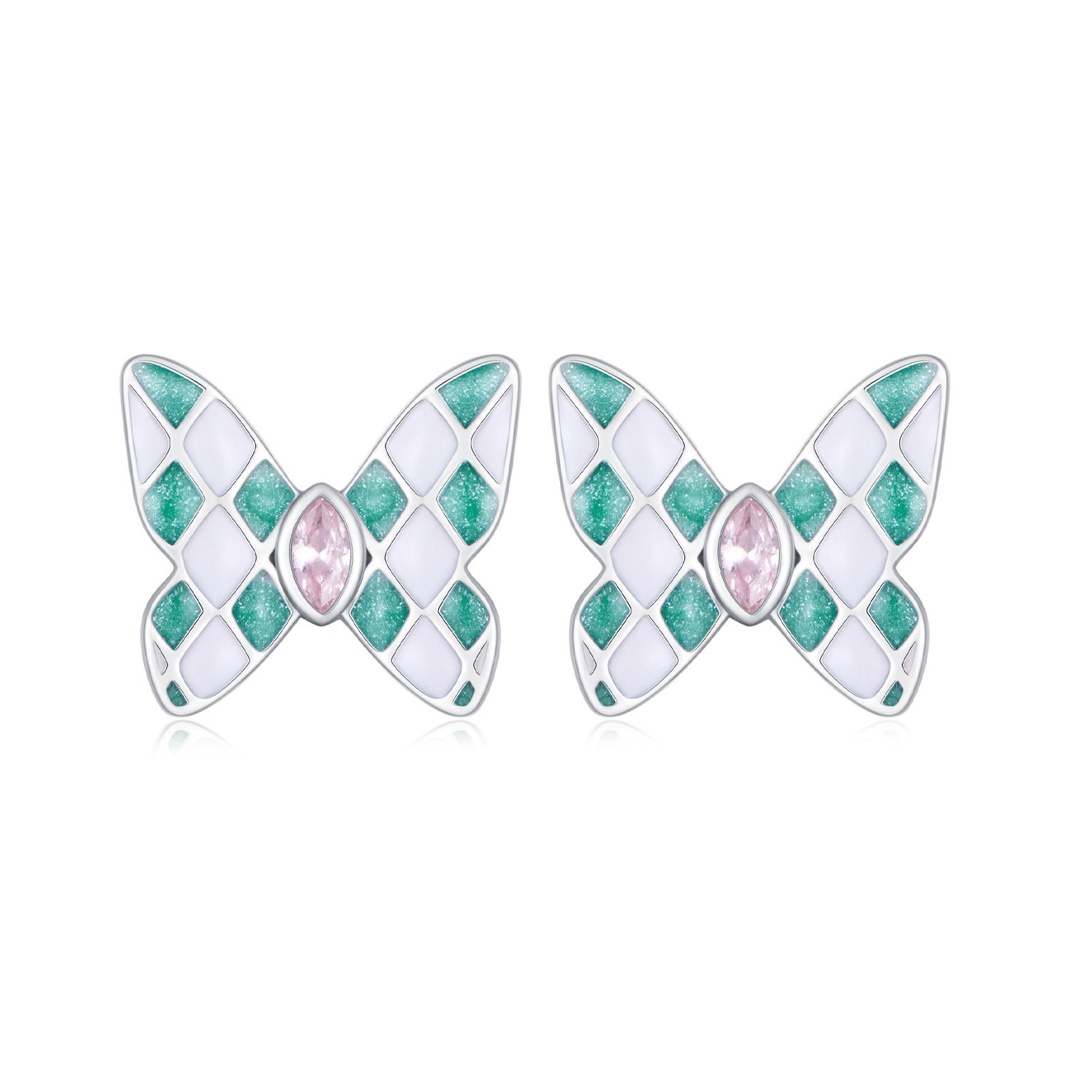 pandora style butterfly studs earrings sce1610