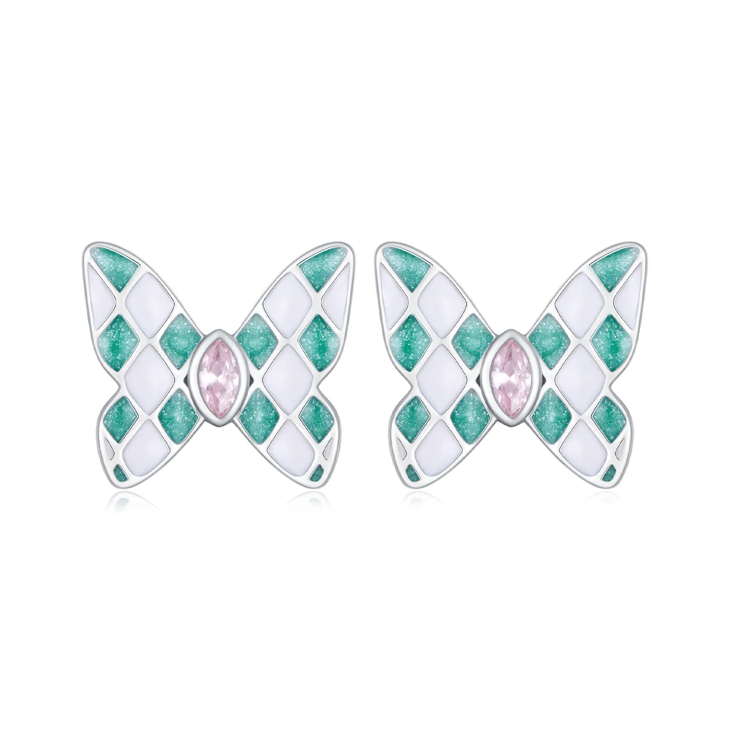 Pandora Style Butterfly Studs Earrings - SCE1610