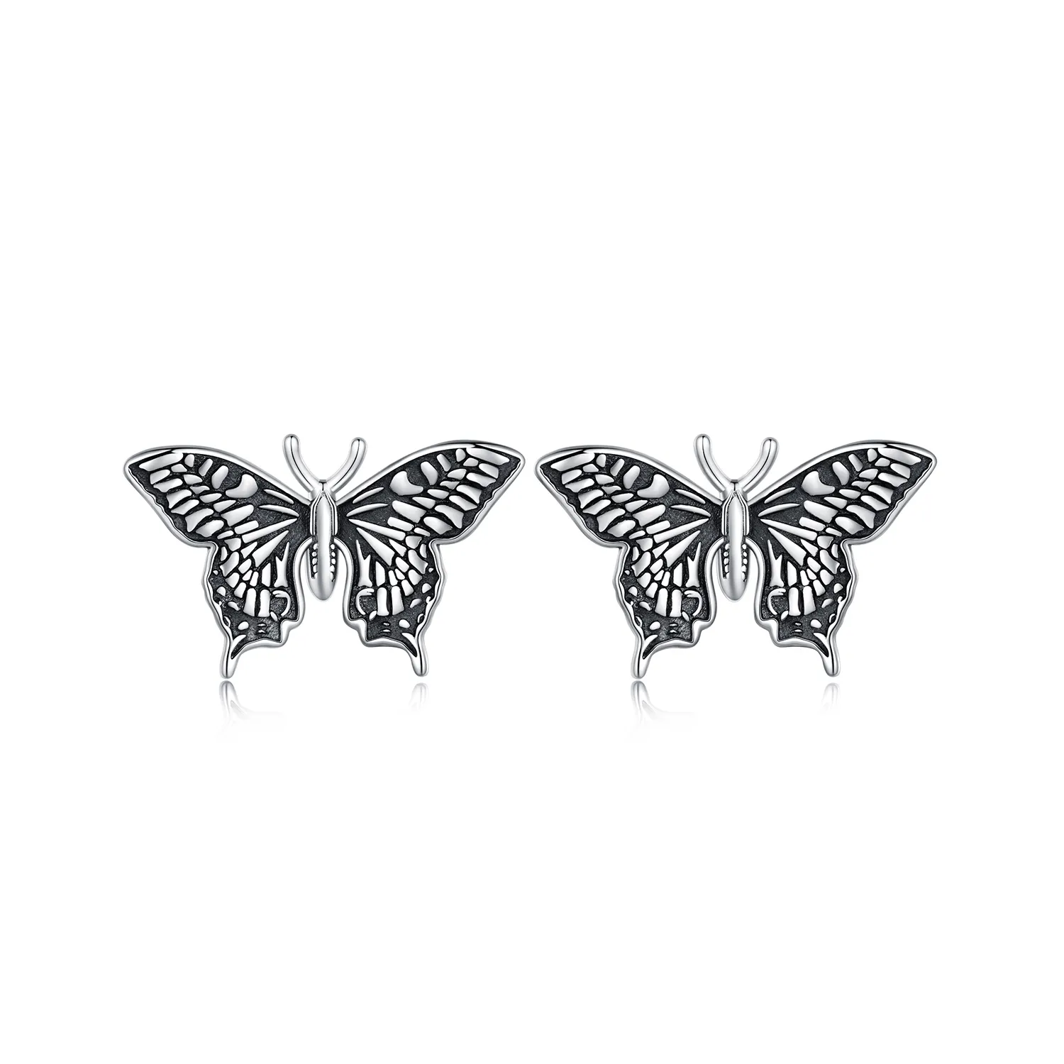 Pandora Style Butterfly Studs Earrings - SCE1637