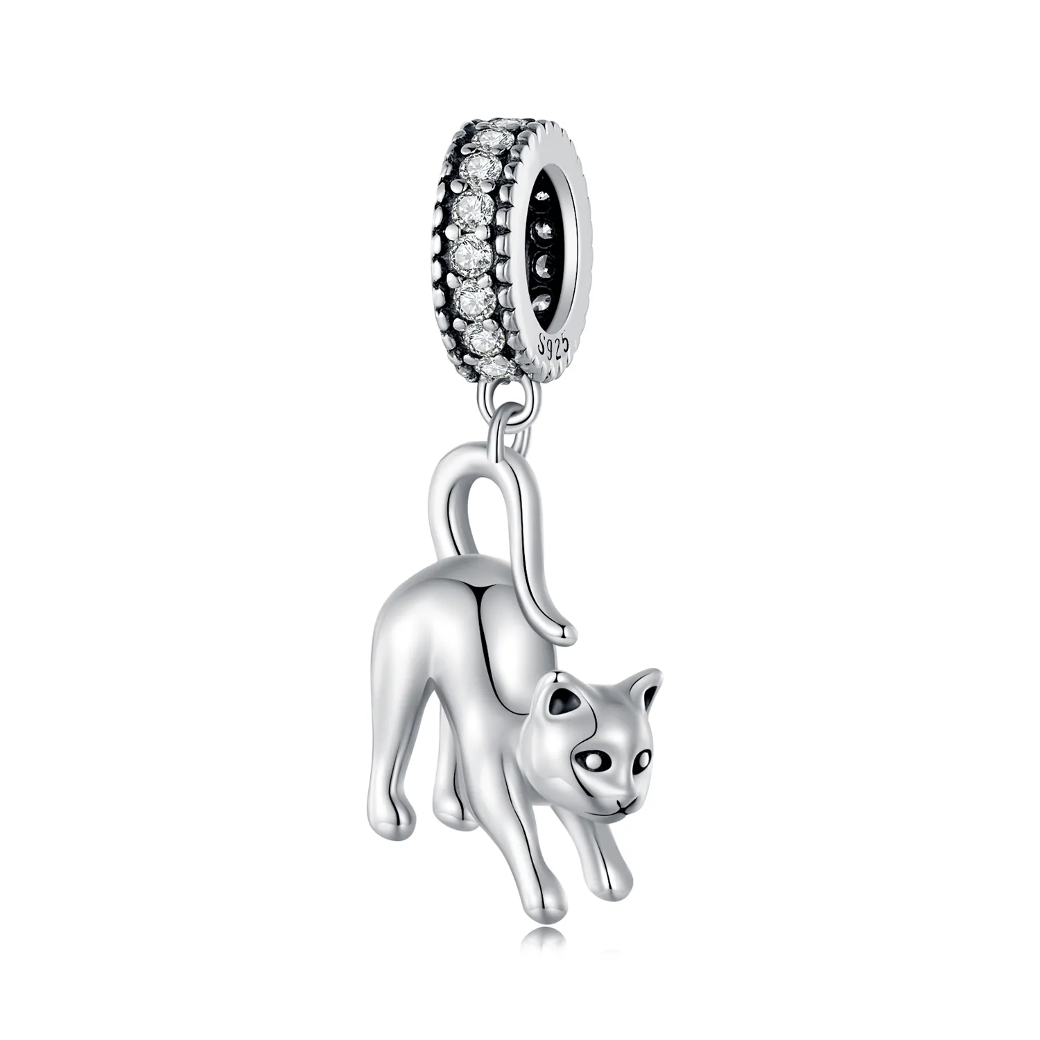 pandora style cat dangle scc2595