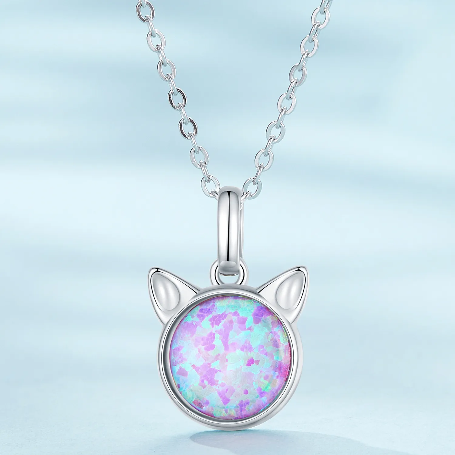 Pandora Style Cat Opal Necklace - SCN496