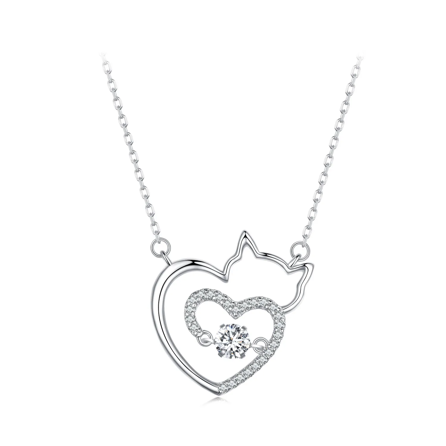 pandora style cat smart necklace scn503