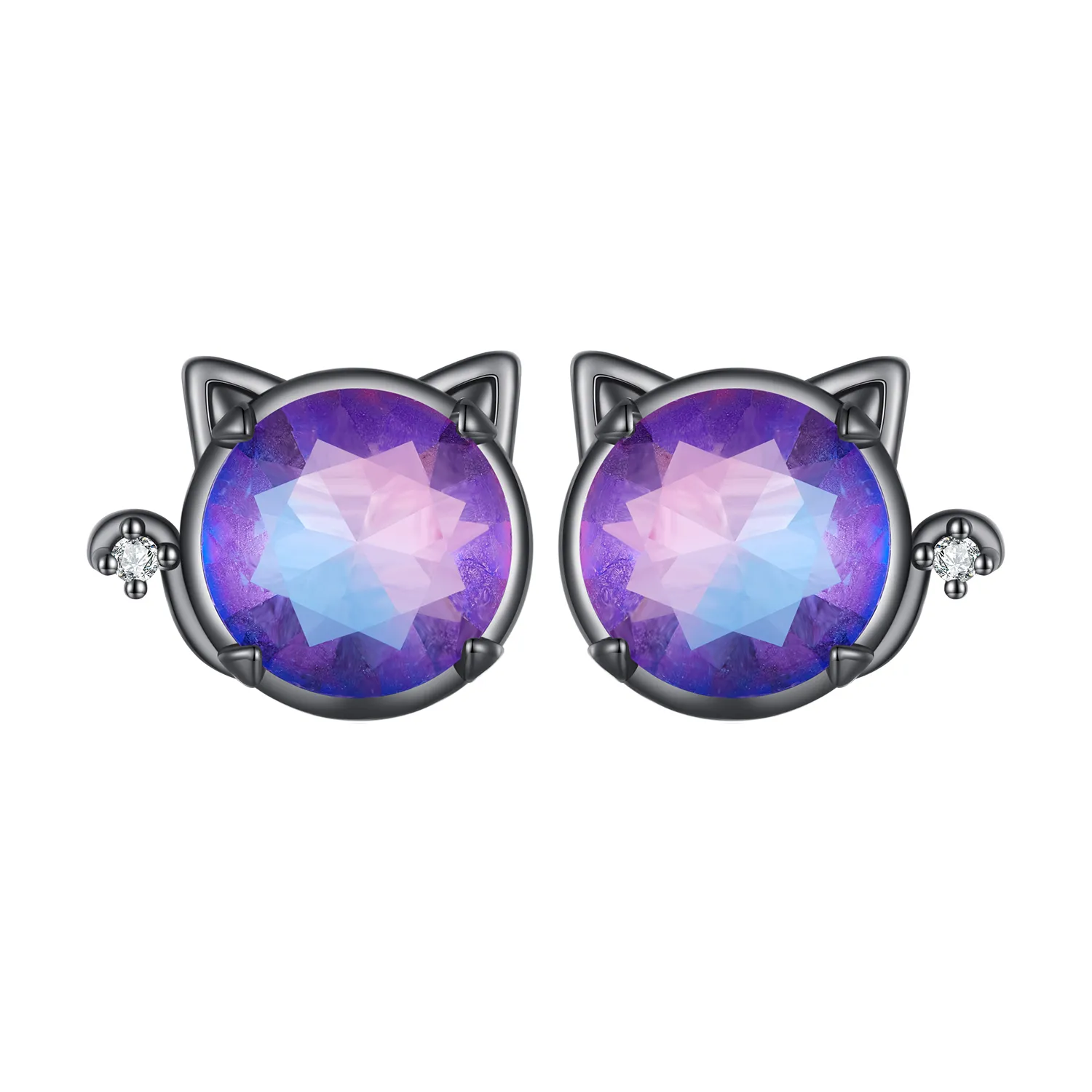 pandora style cat studs earrings sce1568