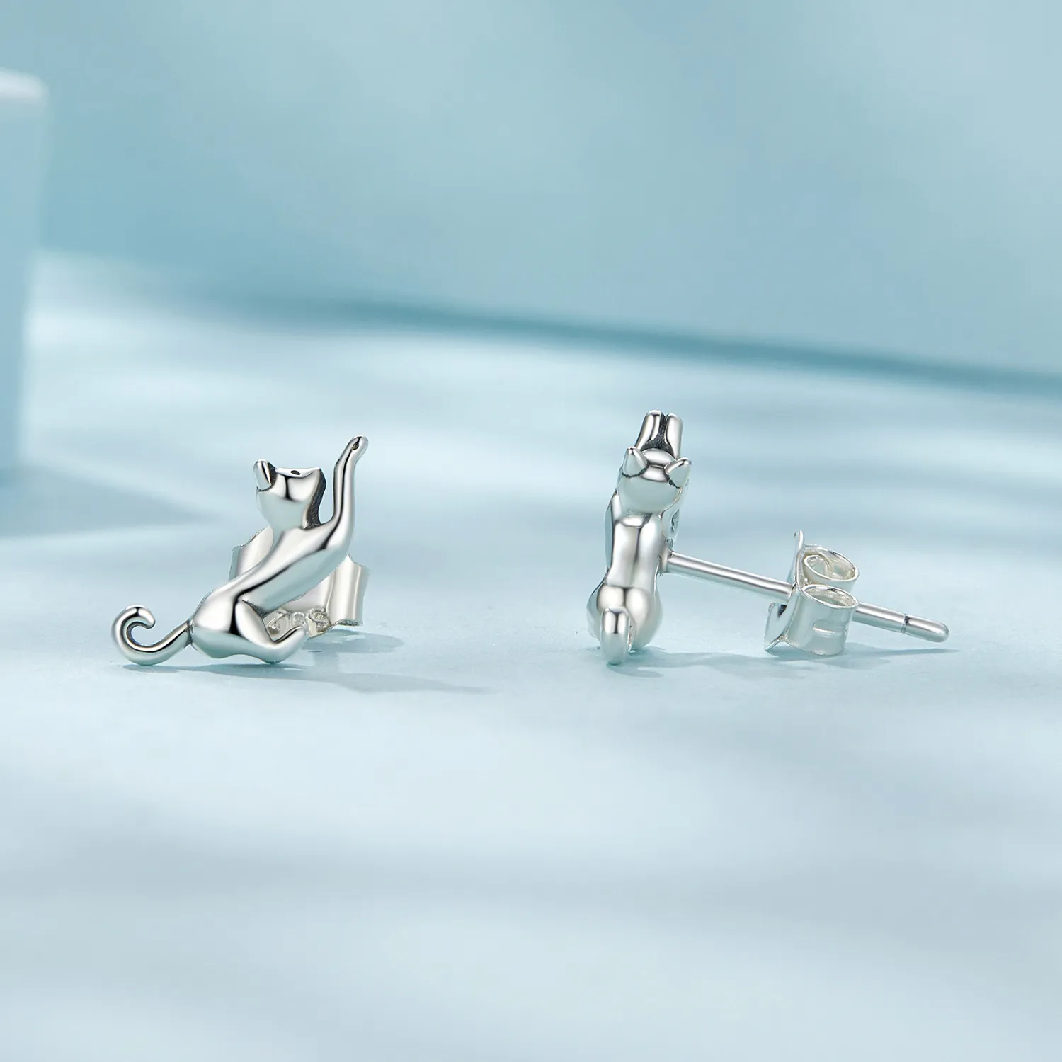 Pandora Style Cat Studs Earrings - SCE1630