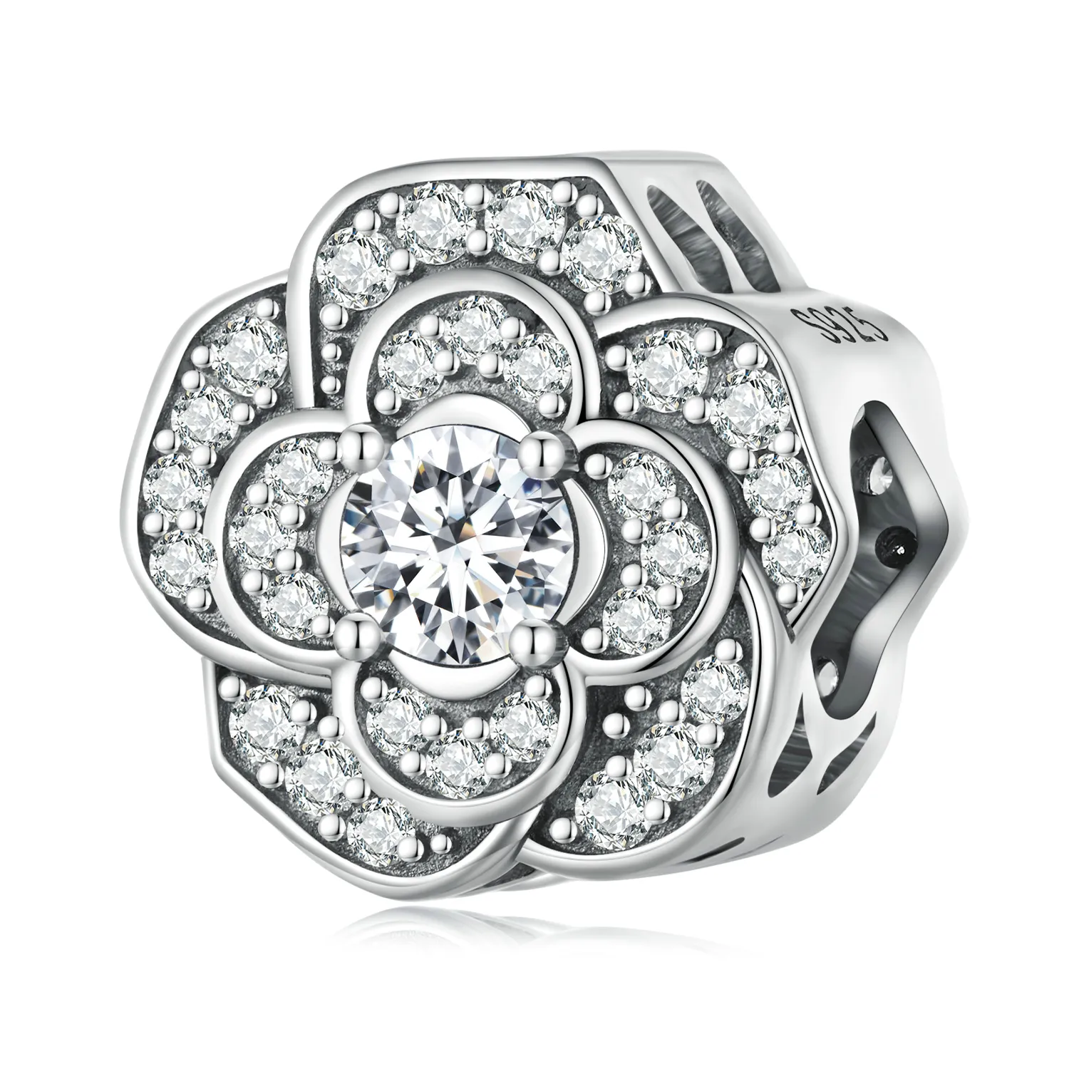 pandora style camellia charm scc2493