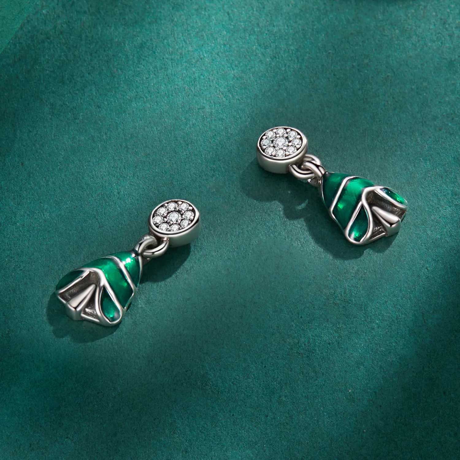 Pandora Style Christmas Tree Studs Earrings - BSE919