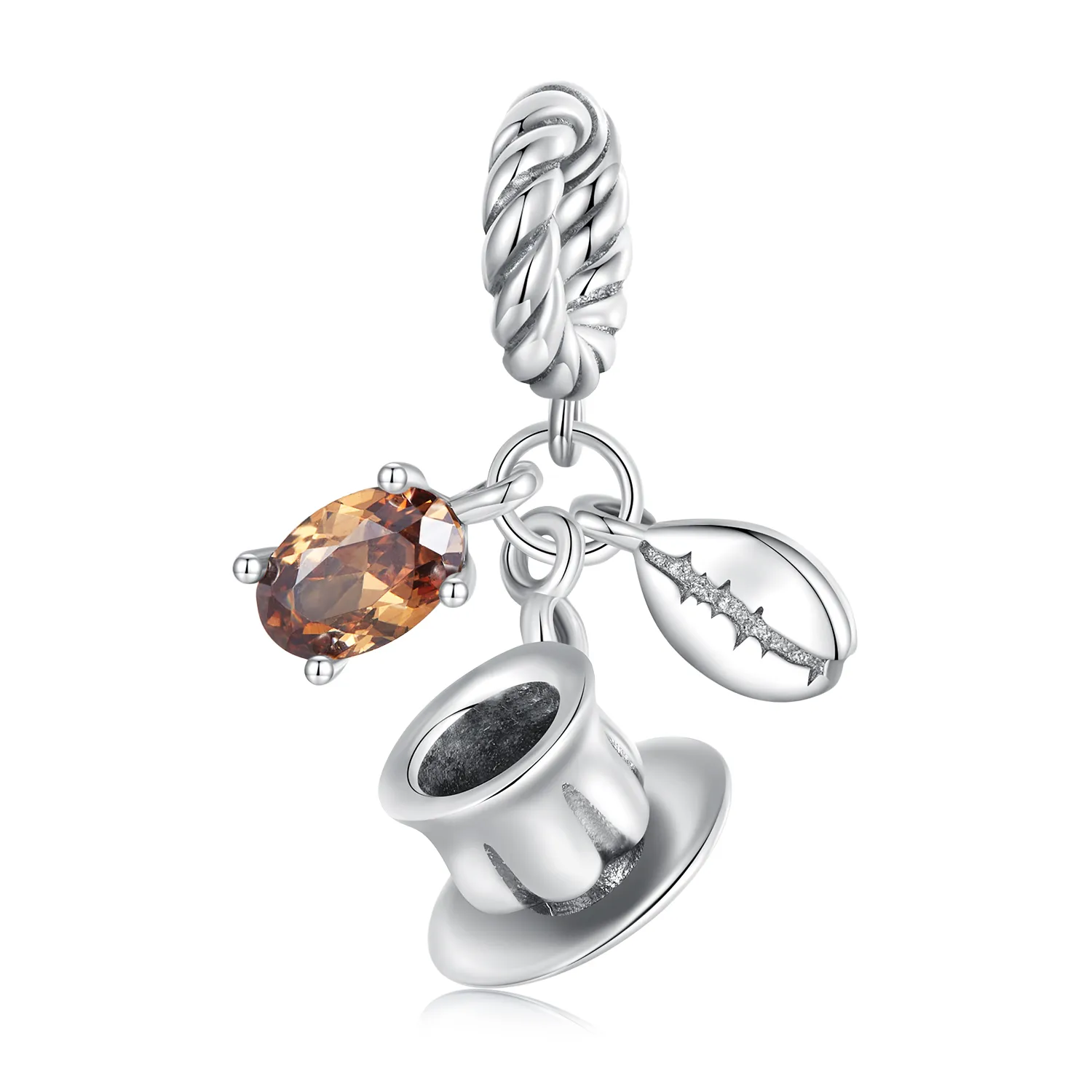 Pandora Style Coffee Dangle - SCC2467