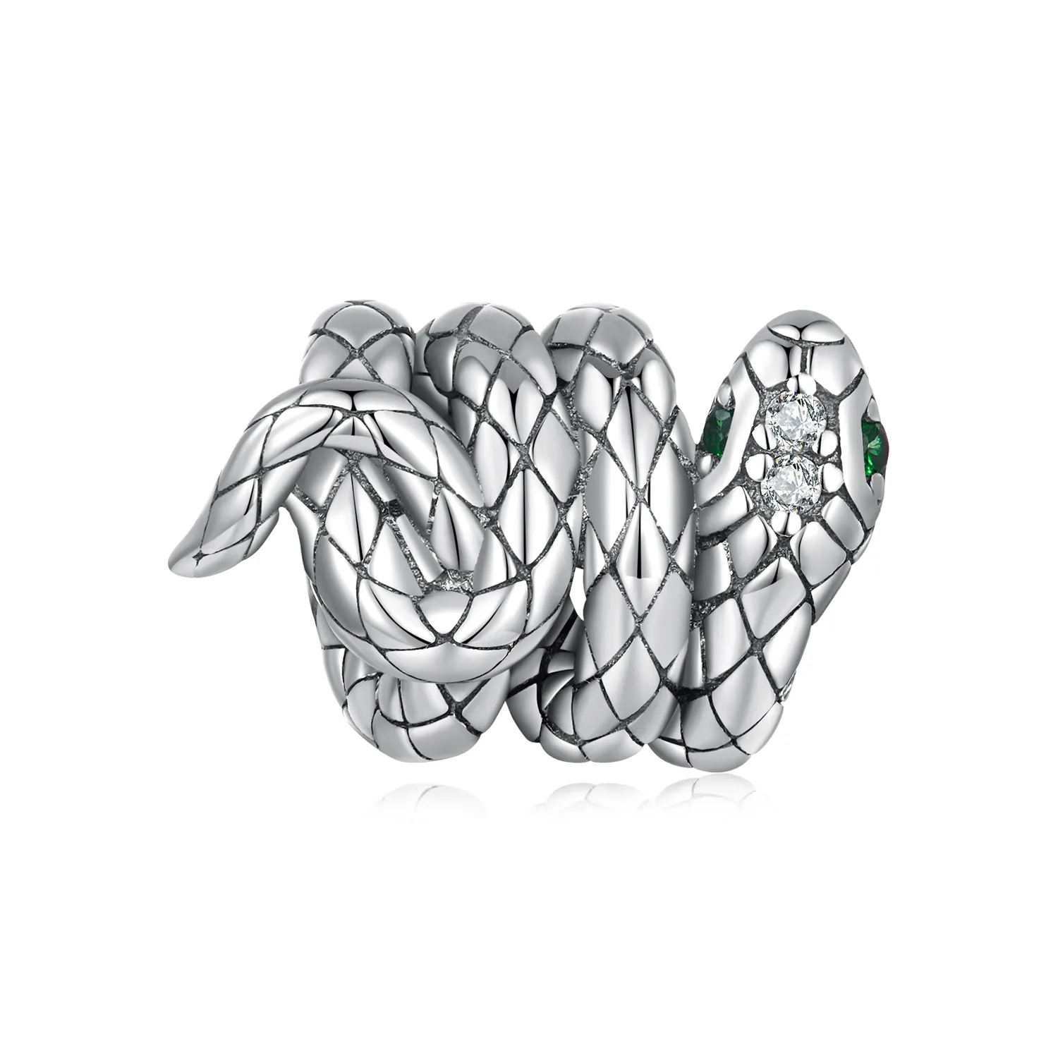 Pandora Style Coiled Spirit Snake Charm - SCC2549!