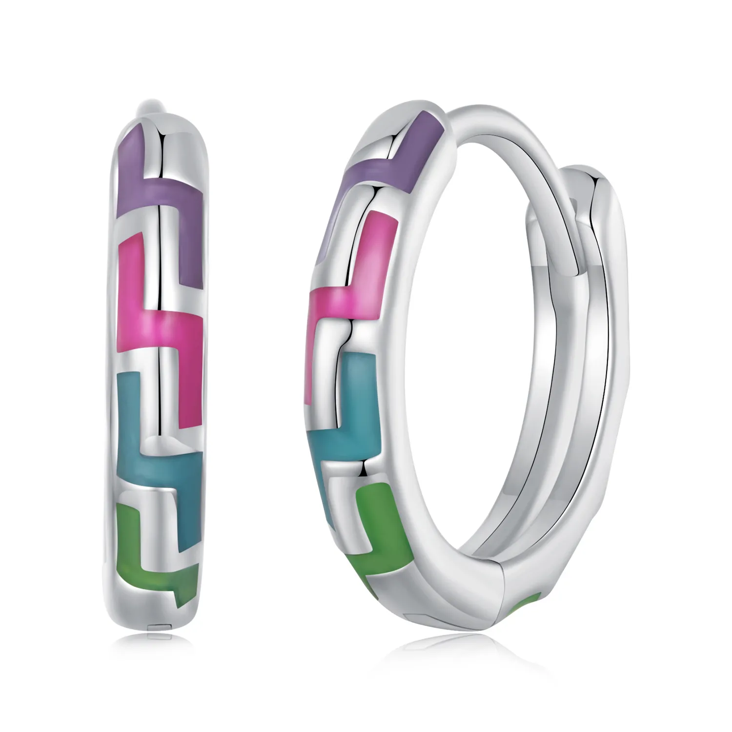 pandora style cyber luminous hoop earrings sce1645