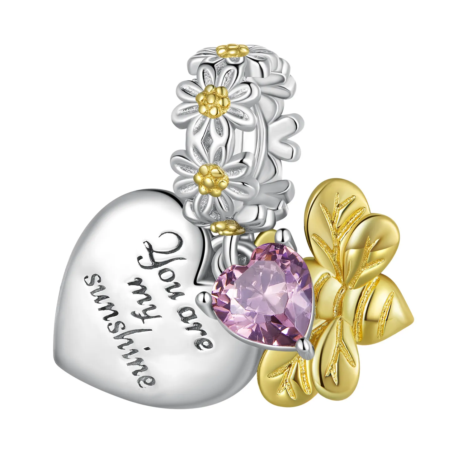 Pandora Style Daisy Bee Charm - BSC816!