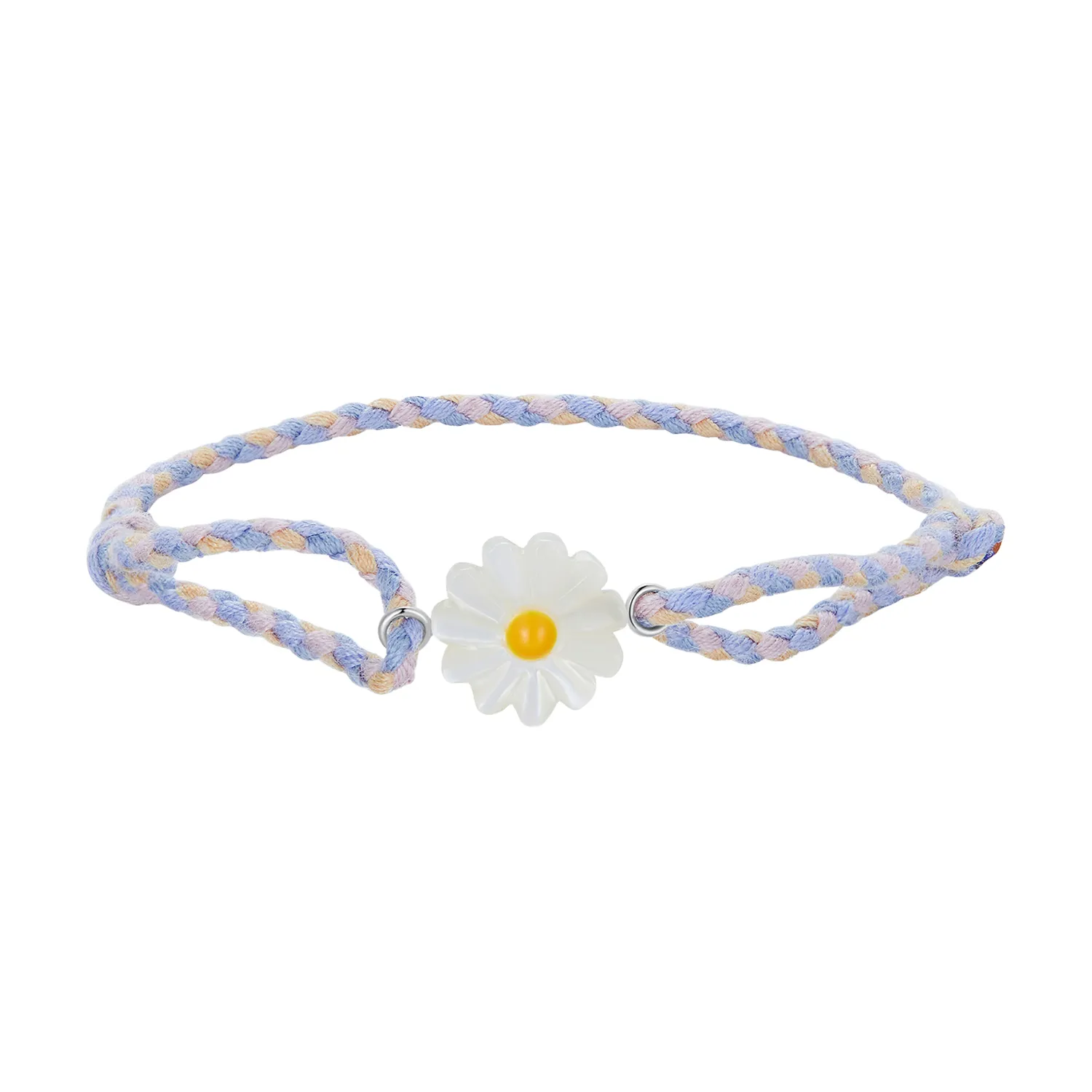 Pandora Style Daisy Cord Bracelet - SCB250