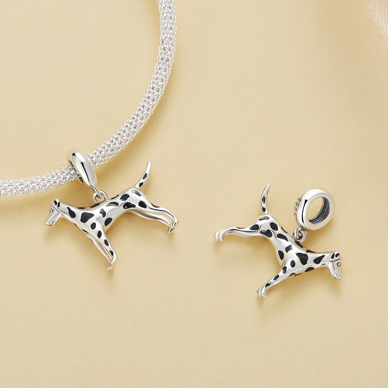 Pandora Style Dalmatian Dangle - BSC798