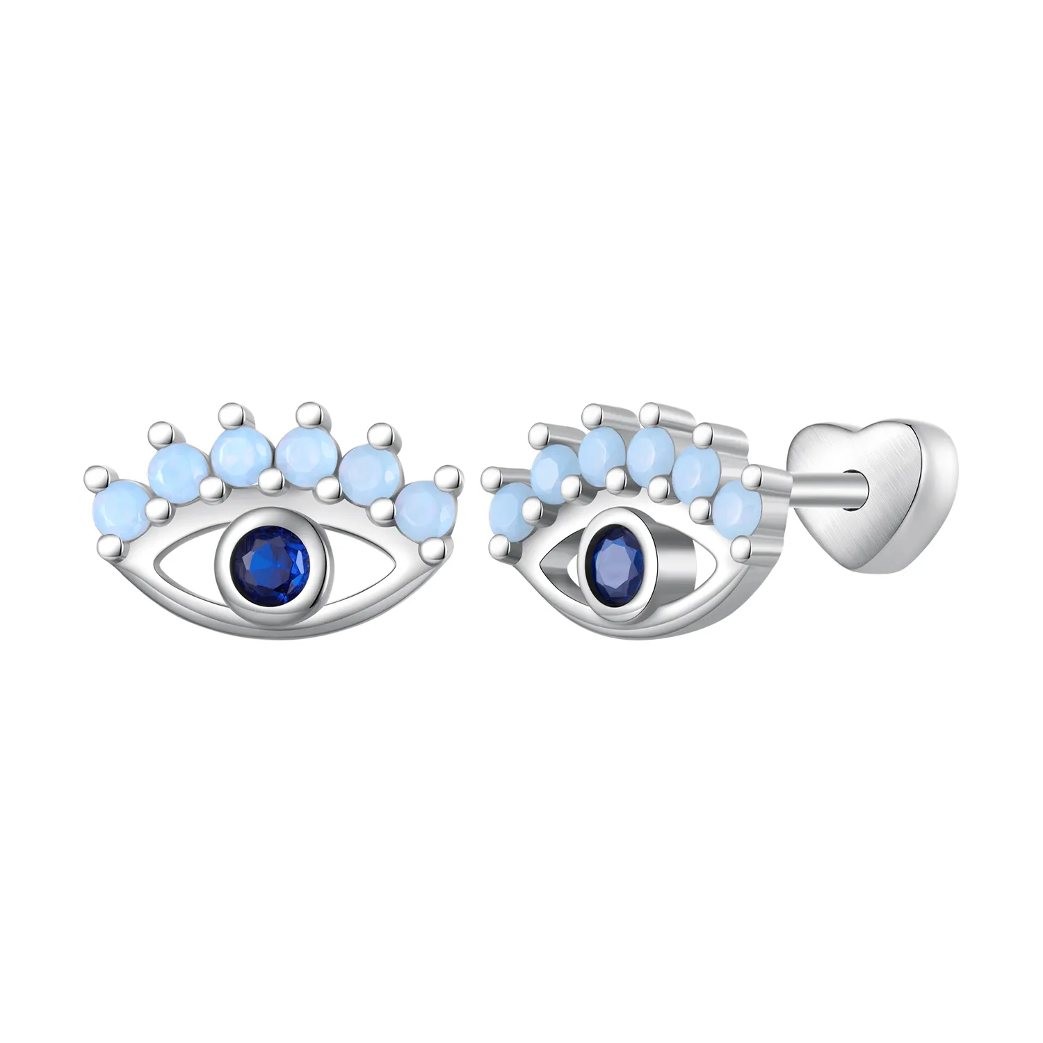 Pandora Style Devil Eyes Two-Wear Studs Earrings - SCE1581