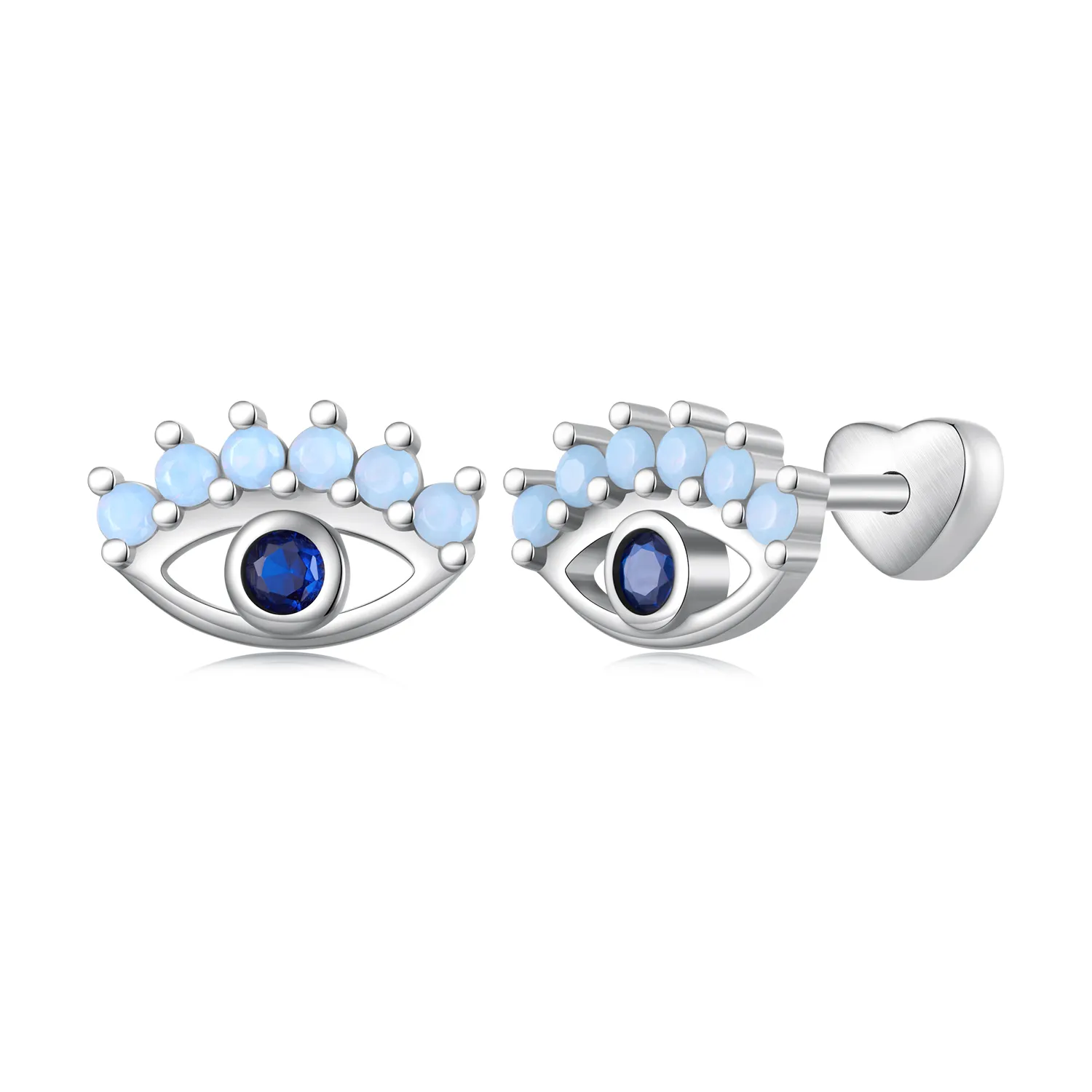 Pandora Style Devil Eyes Two-Wear Studs Earrings - SCE1581