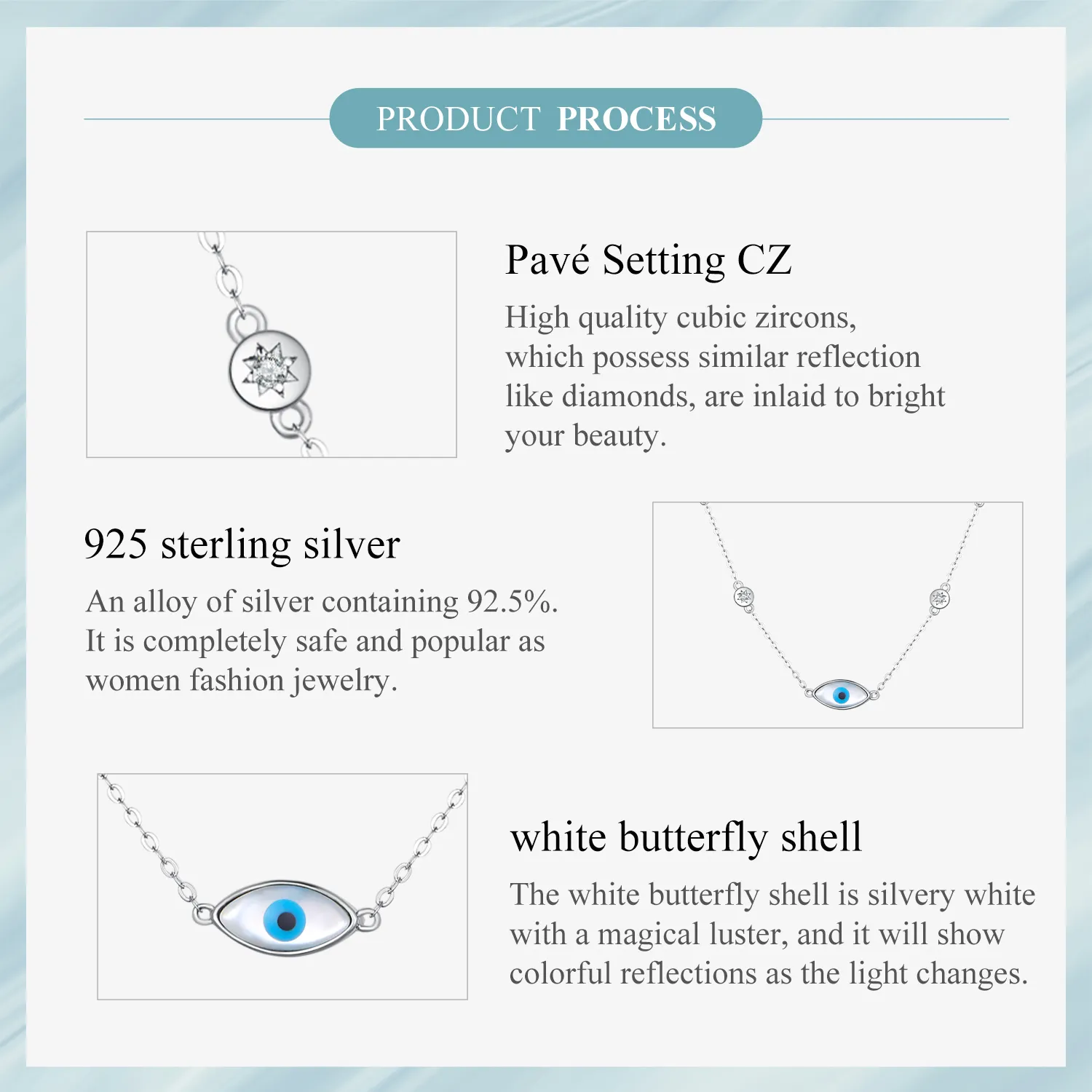 Pandora Style Devil's Eye Necklace - SCN505