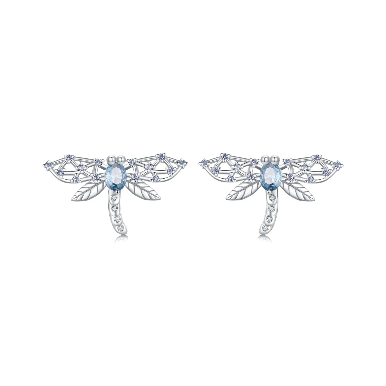 pandora style dragonfly stud earrings bse874