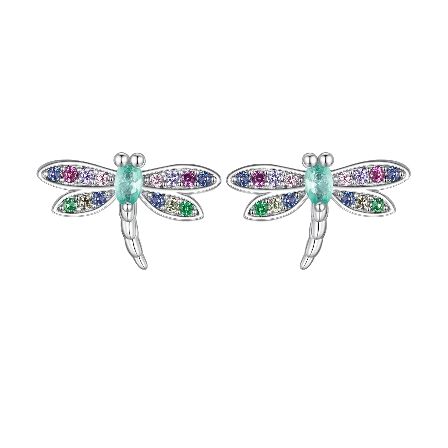 Pandora Style Dragonfly Studs Earrings - BSE795