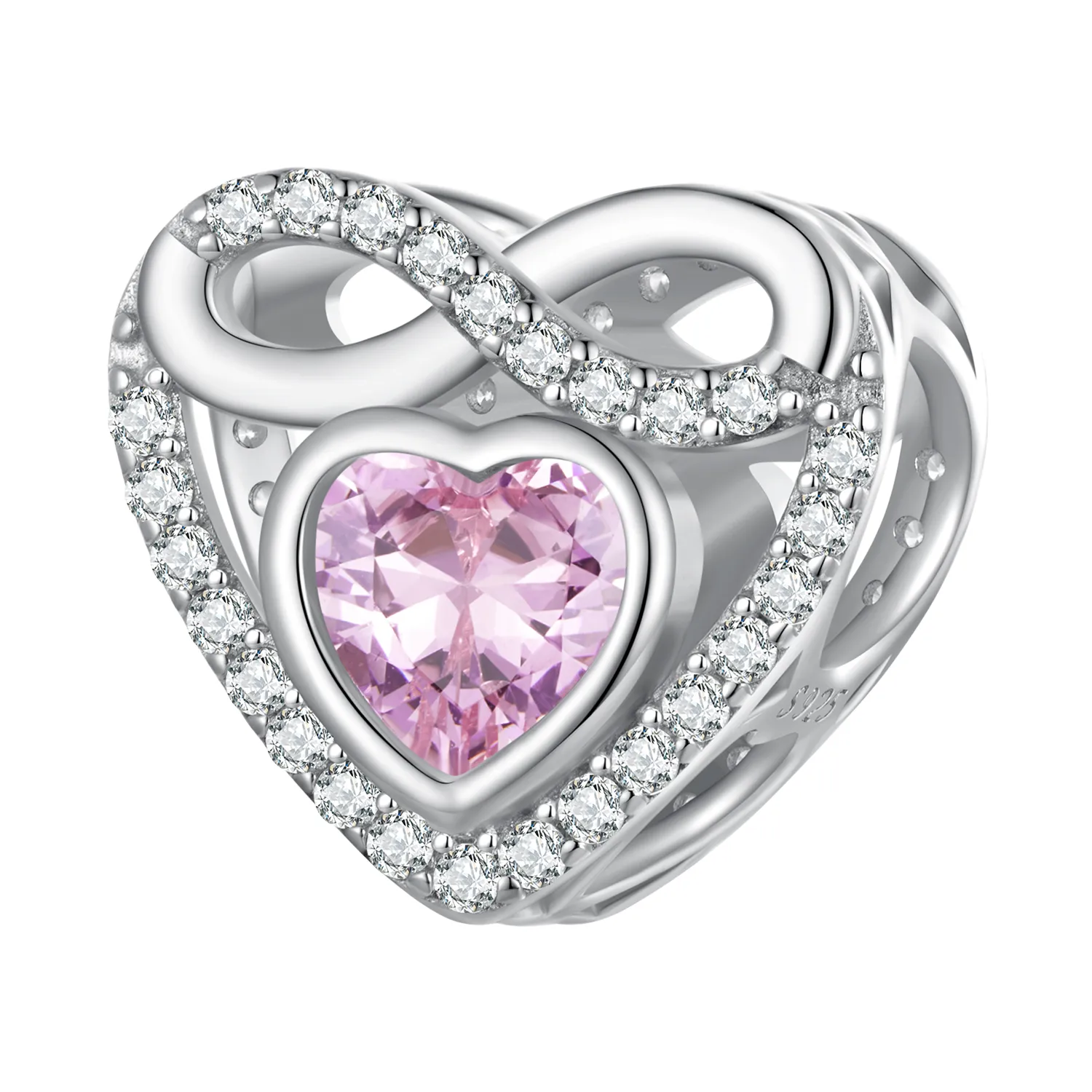 pandora style eternal heart charm bsc826