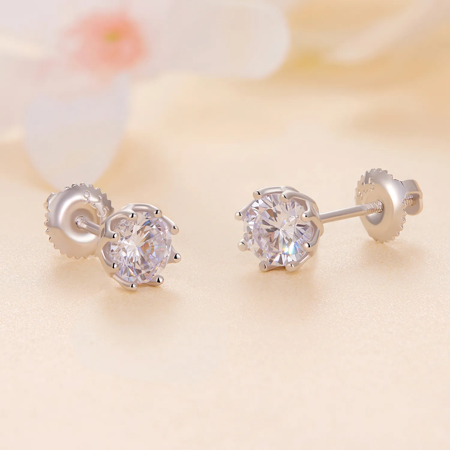 Pandora Style Exquisite Moissanite Studs Earrings - MSE016-S