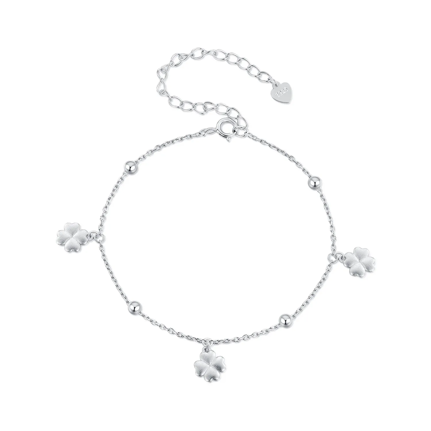 pandora style four leaf clover chain bracelet bsb139