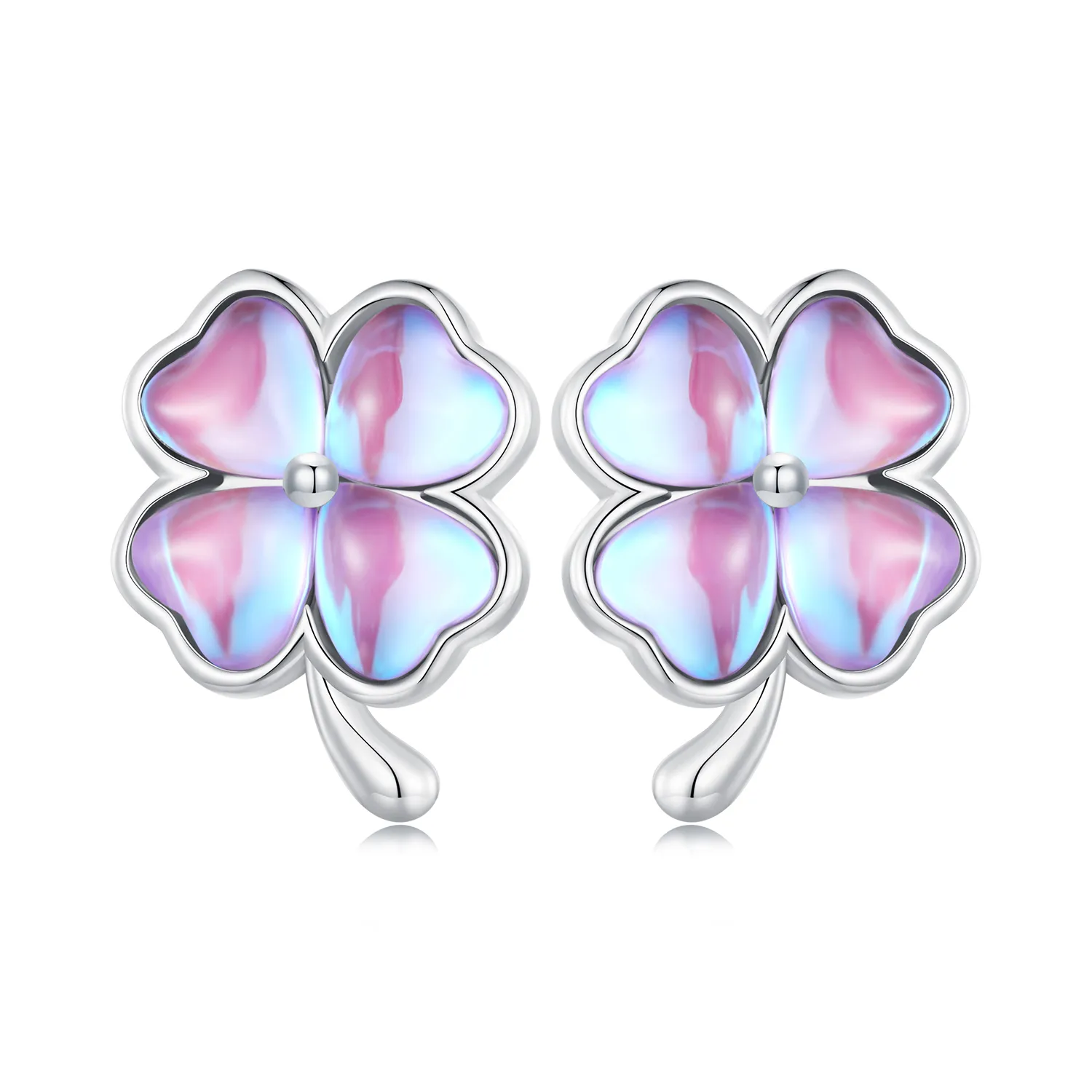 Pandora Style Four Leaf Clover Studs Earrings - BSE914