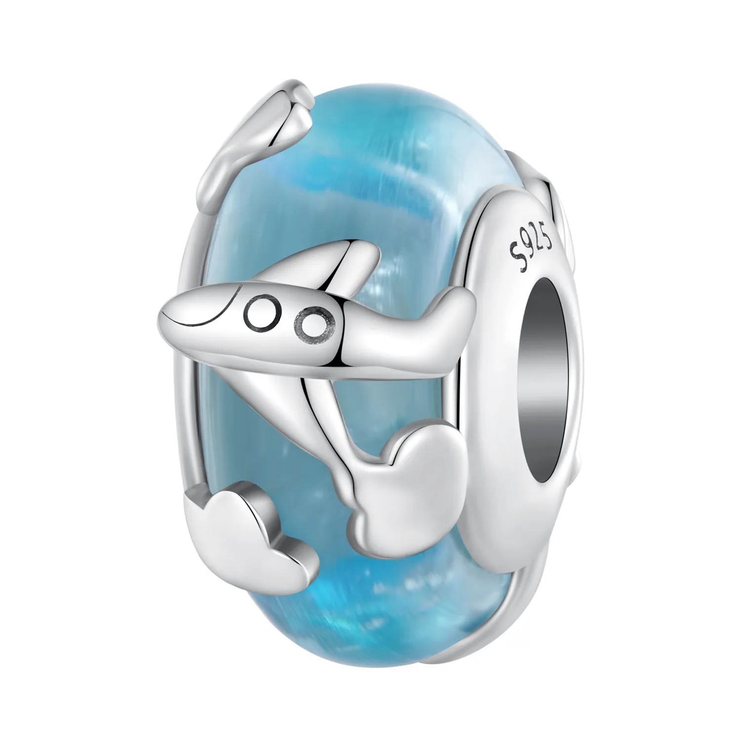 Pandora Style Glazed Aircraft Charm - SCC2482