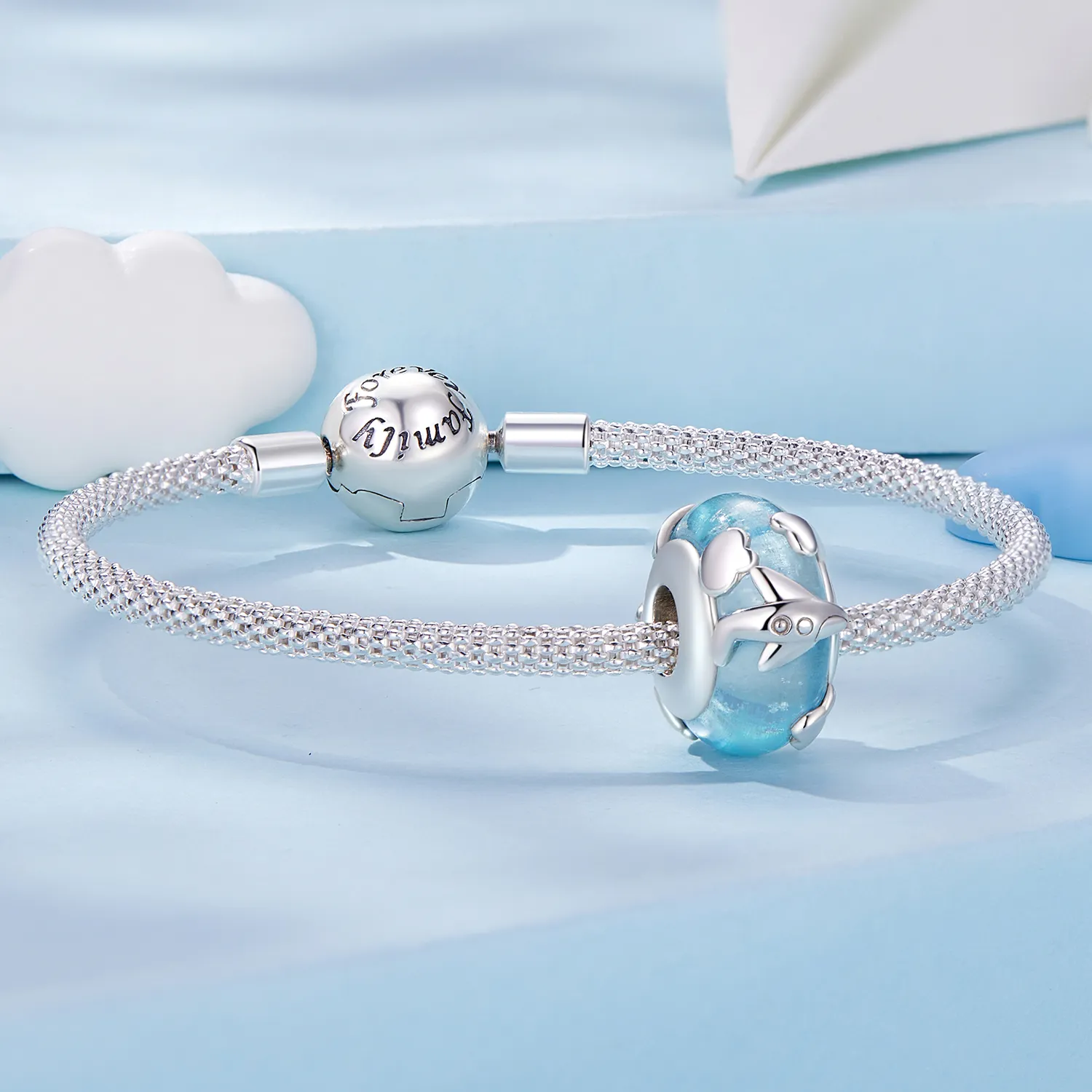 Pandora Style Glazed Aircraft Charm - SCC2482