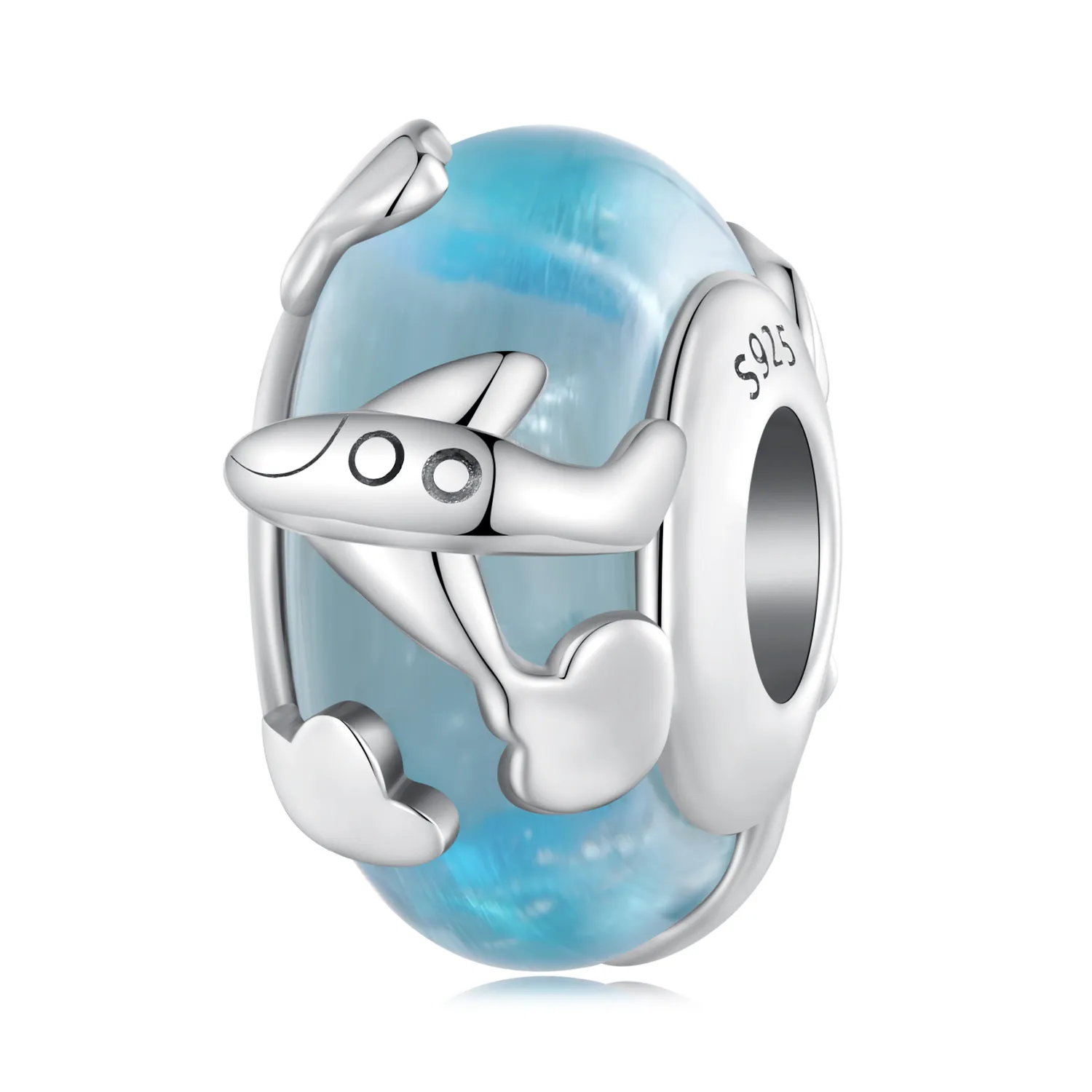 Pandora Style Glazed Aircraft Charm - SCC2482