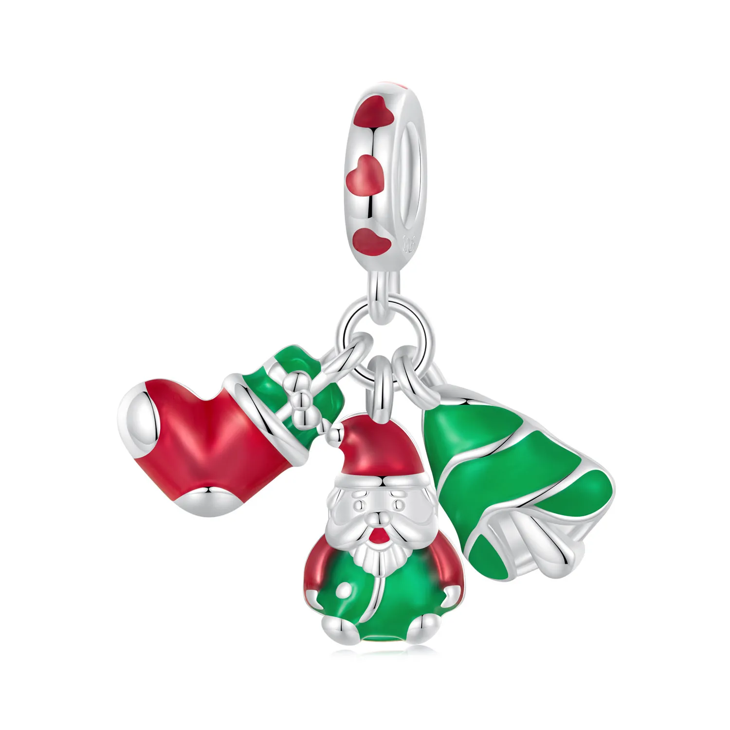 Pandora Style Glow-In-The-Dark Christmas Multi-Dangle - SCC2647