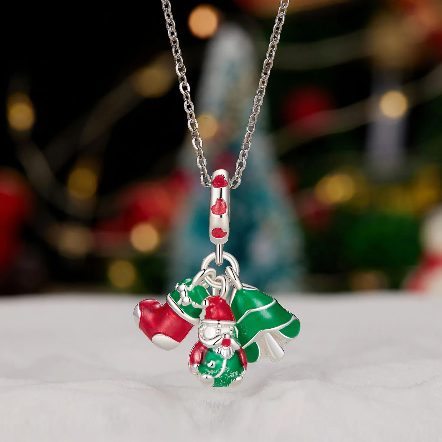 Pandora Style Glow-In-The-Dark Christmas Multi-Dangle - SCC2647