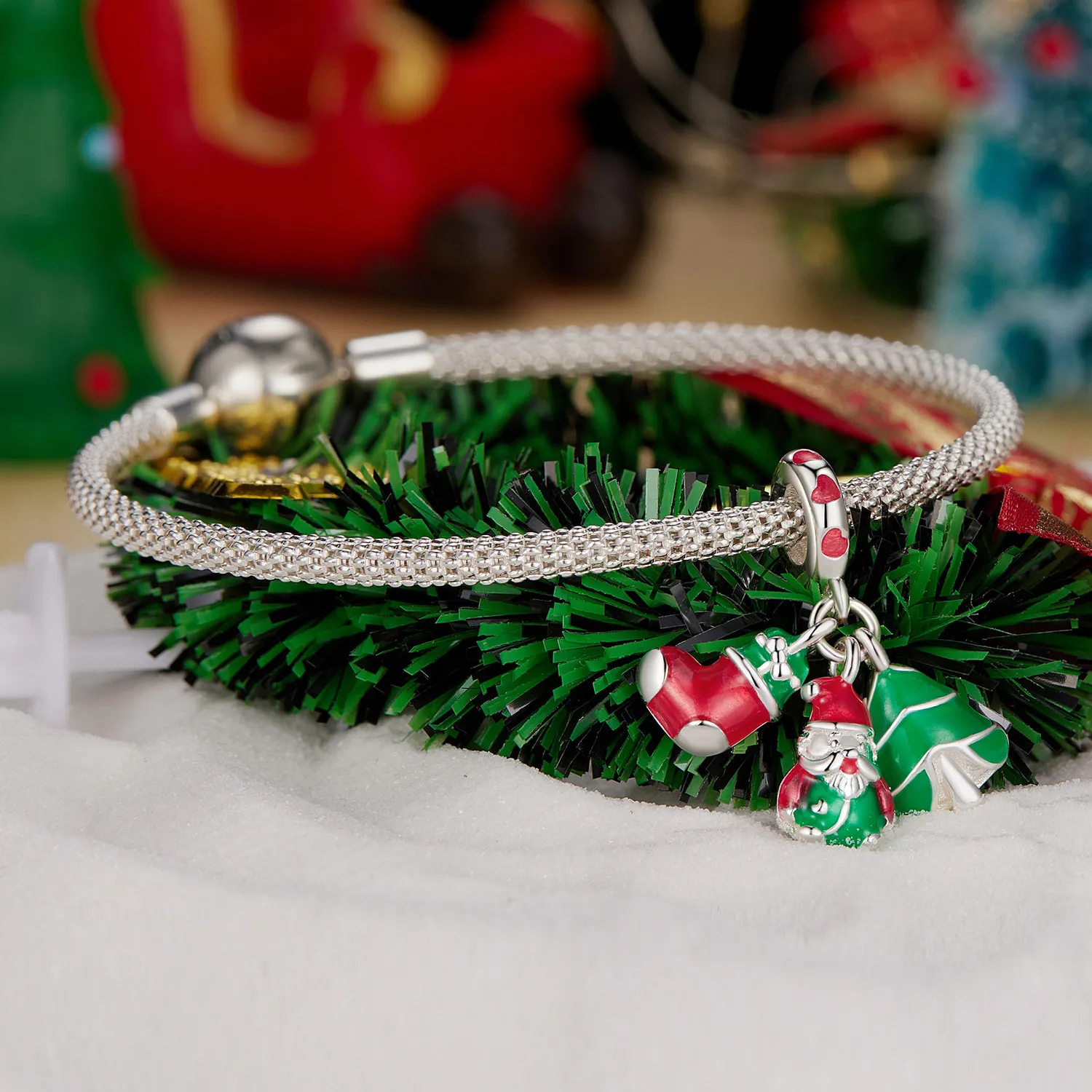 Pandora Style Glow-In-The-Dark Christmas Multi-Dangle - SCC2647