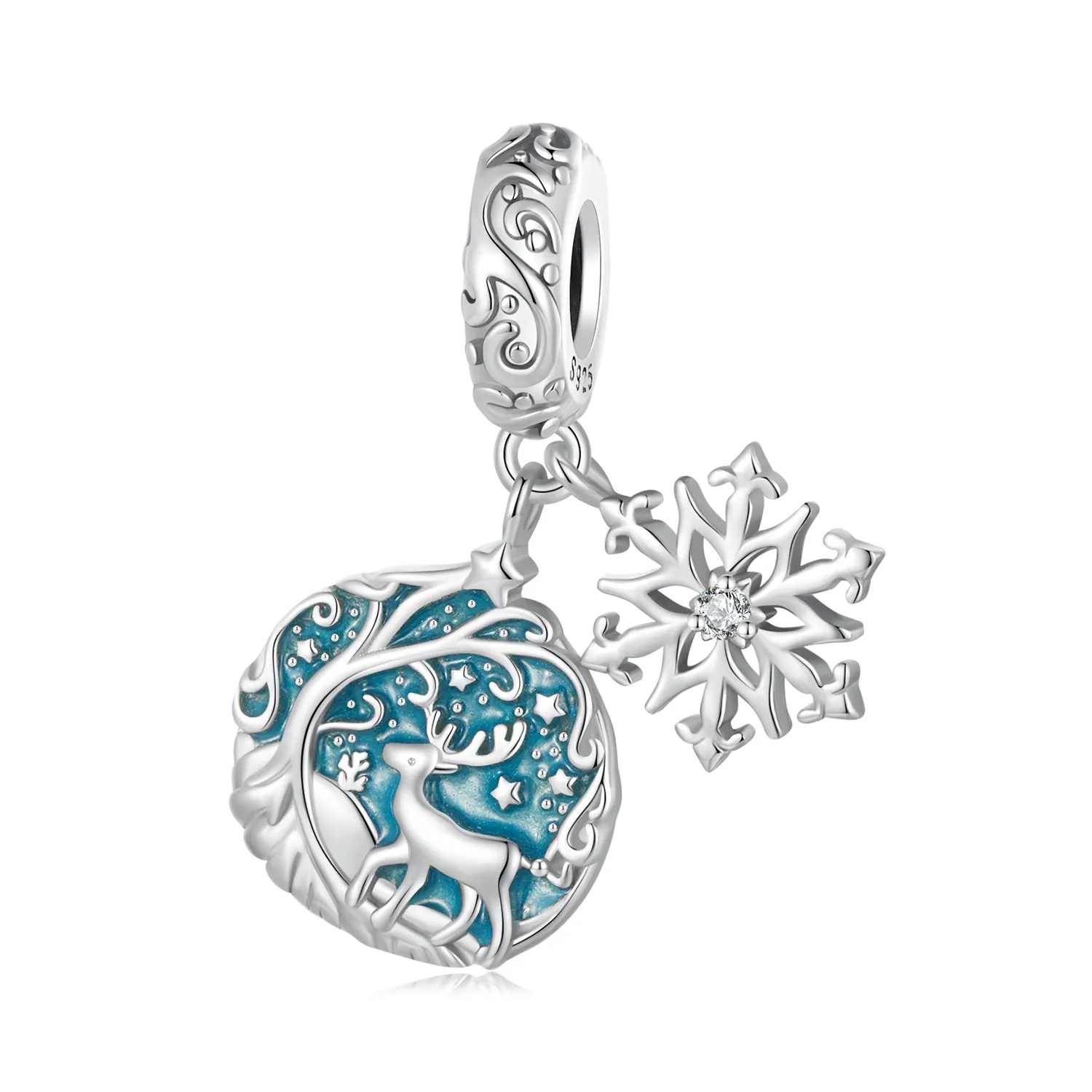 Pandora Style Glow-In-The-Dark Elk Dangle - SCC2661