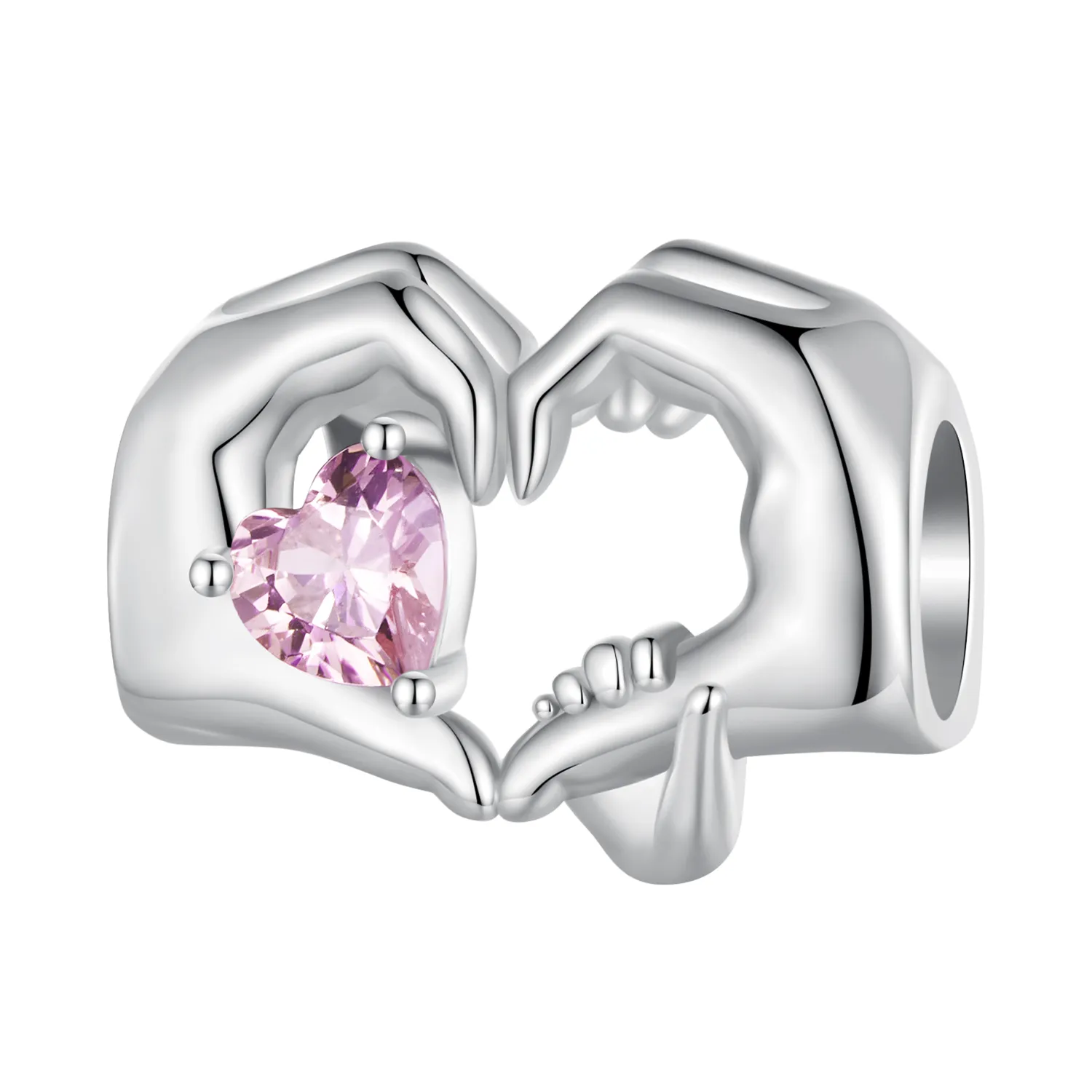 pandora style heart gesture charm bsc829