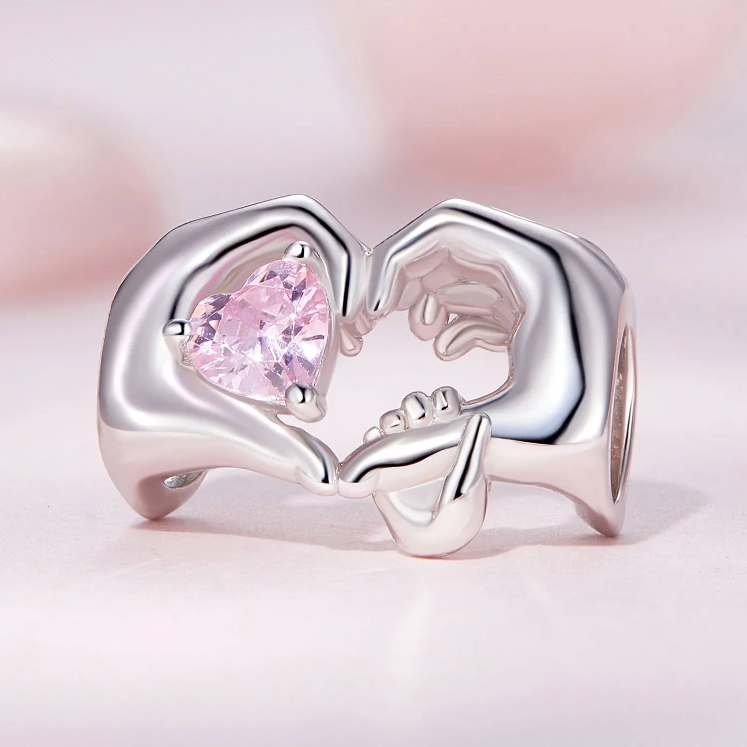 Pandora Style Heart Gesture Charm - BSC829