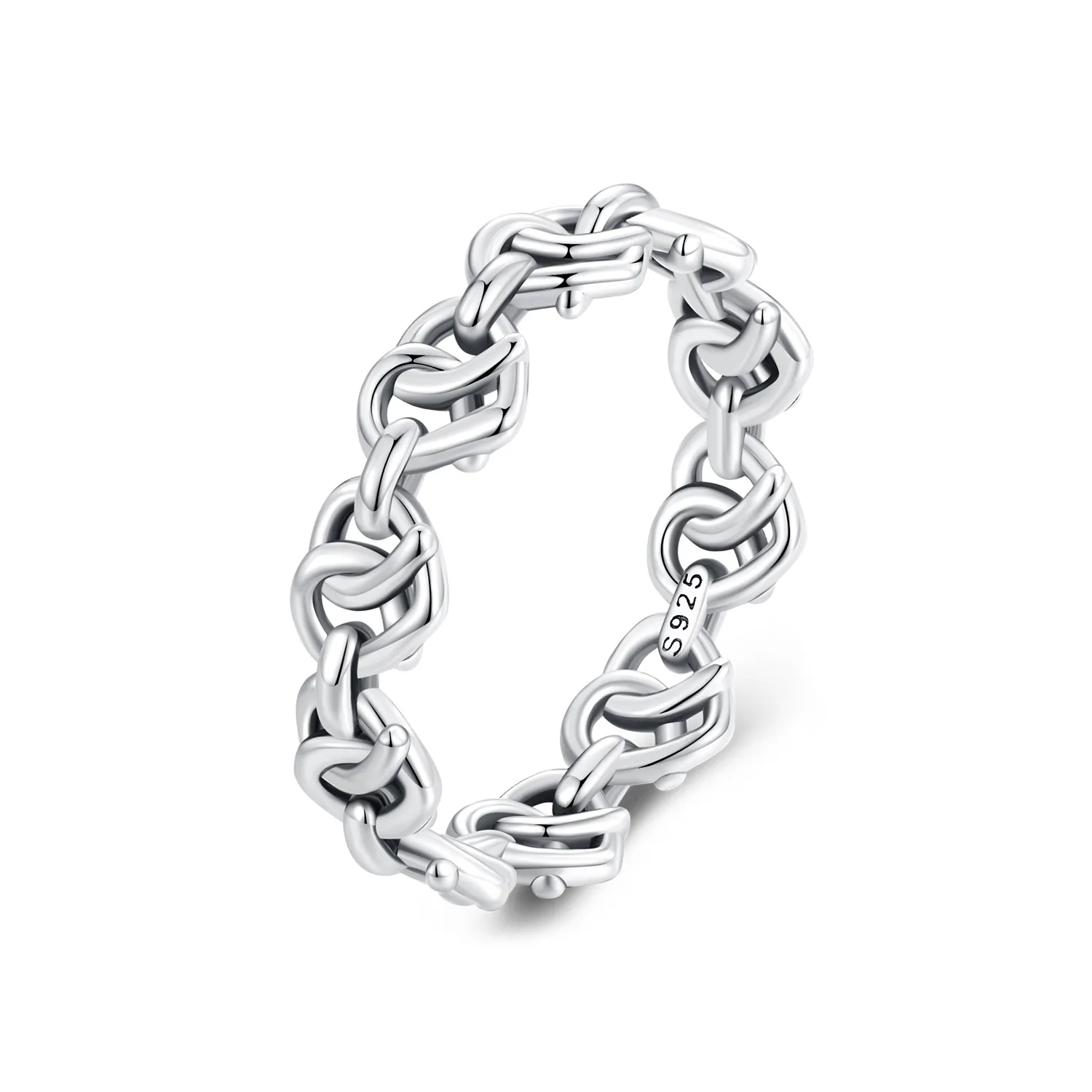 Pandora Style Heart Shape Chain Ring - SCR963