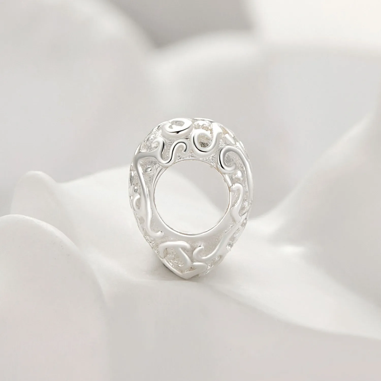 Pandora Style Heart-Shaped Pattern Charm - SCC2618